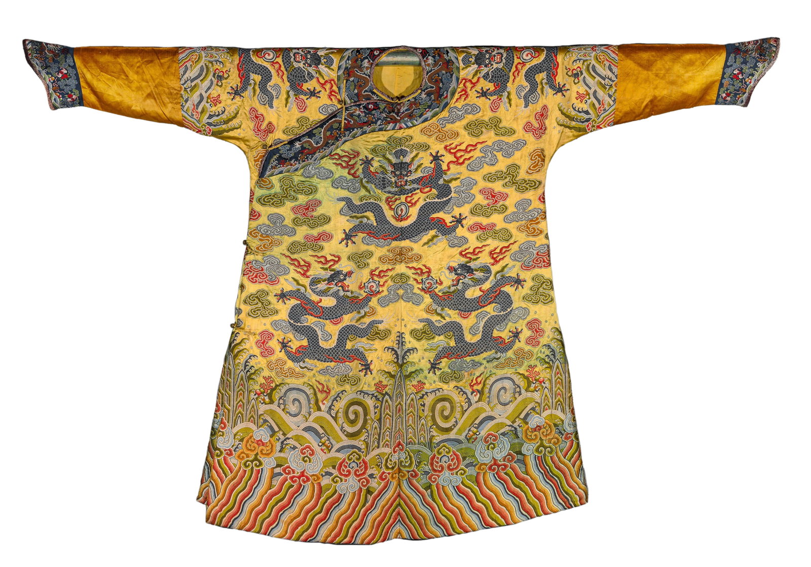 A 'DRAGON' ROBE: A 'DRAGON' ROBE Dimensions: Width: 205.0 cm (80.71 in) x Height: 128.0 cm (50.39 in). All measurements are approximate.