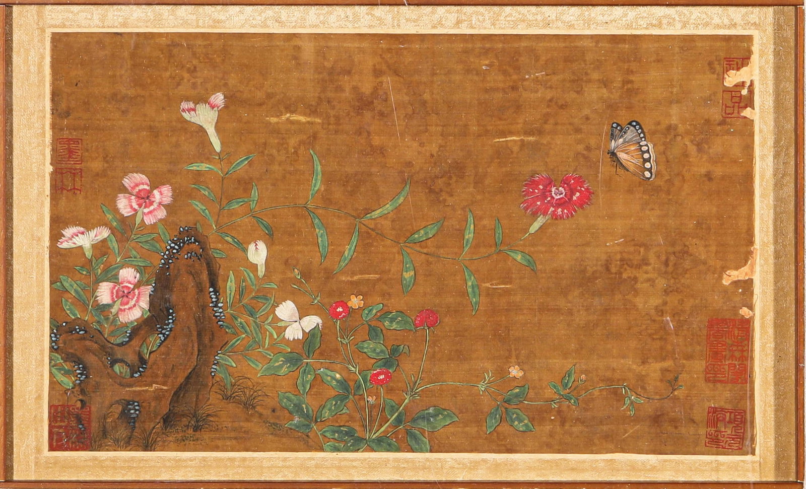 ANONYMOUS, FLOWER-AND-BIRD: ANONYMOUS, FLOWER-AND-BIRD Dimensions: Width: 28.5 cm (11.22 in) x Height: 17.0 cm (6.69 in). All measurements are approximate.