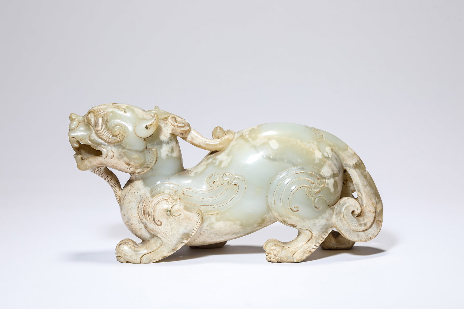 A JADE 'AUSPICIOUS BEAST' - 3