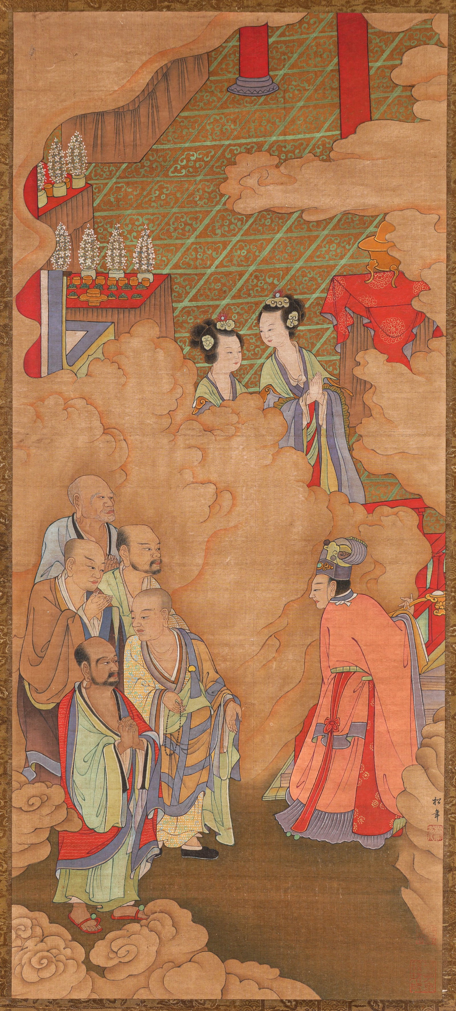 LIU SONGNIAN (ACT. 1190-1230), ATTRIBUTED TO, ARHAT: LIU SONGNIAN (ACT. 1190-1230), ATTRIBUTED TO, ARHAT Dimensions: Width: 42.0 cm (16.54 in) x Height: 95.0 cm (37.40 in). All measurements are approximate.