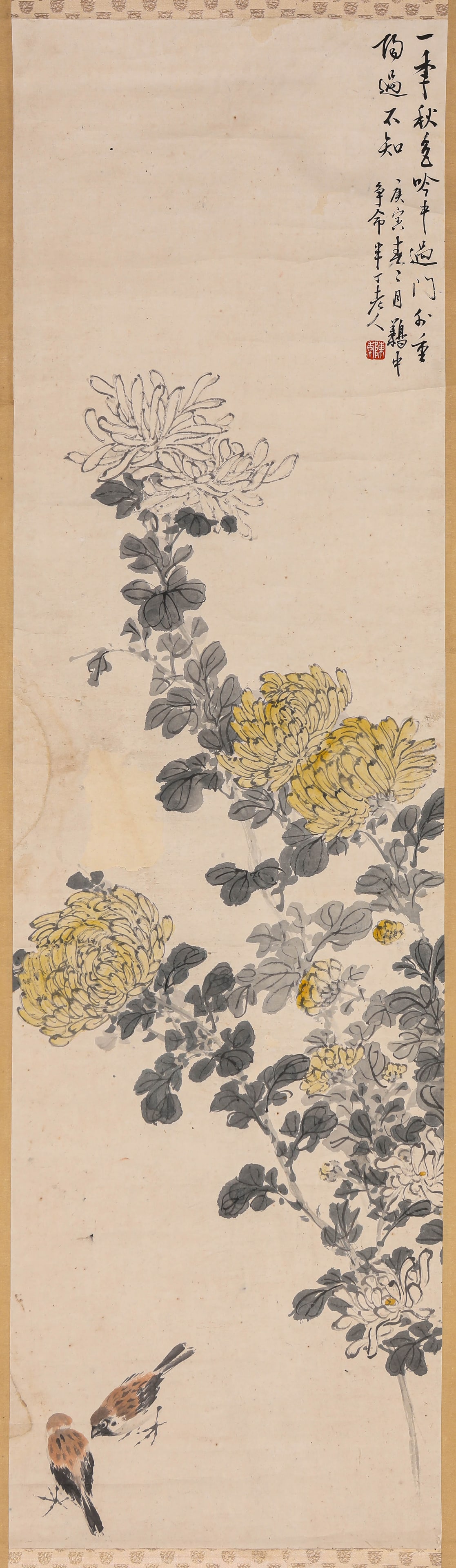 CHEN BANDING (1876-1970), ATTRIBUTED TO, FLOWER-AND-BIRD (1 of 6)