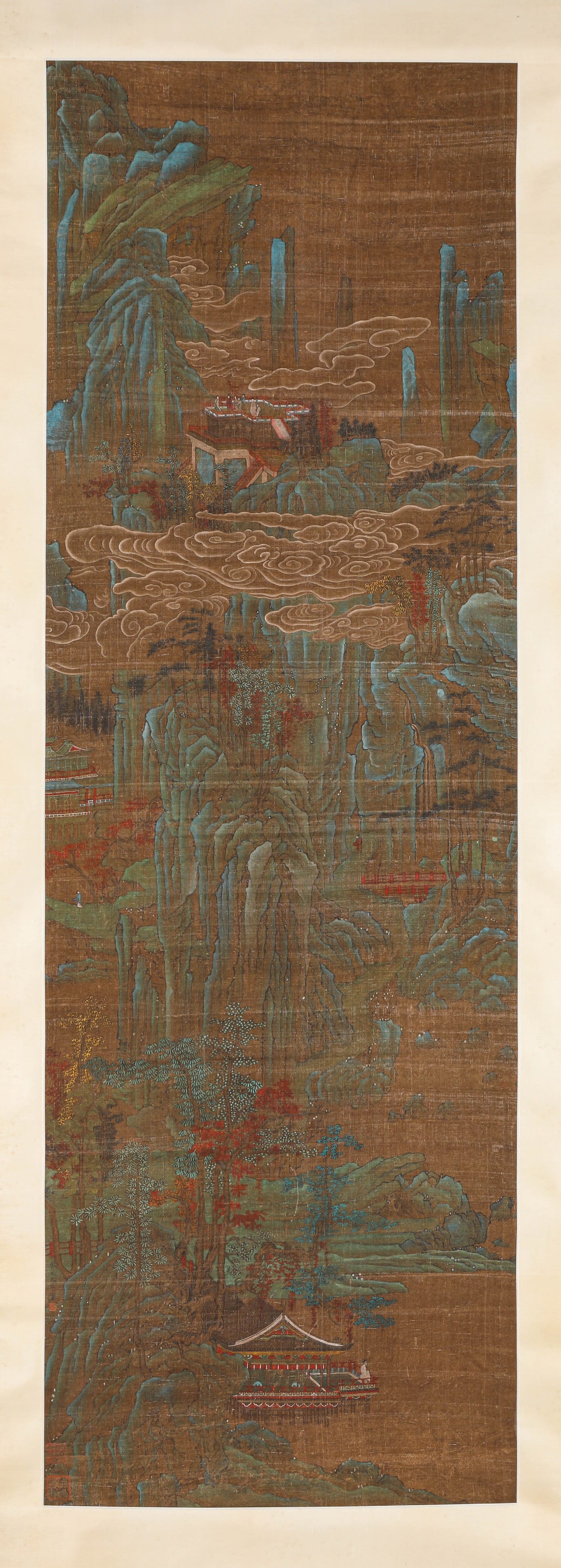 QIU YING (1494-1552), ATTRIBUTED TO, FIGURE NARRATIVE: QIU YING (1494-1552), ATTRIBUTED TO, FIGURE NARRATIVE Dimensions: Width: 64.5 cm (25.39 in) x Height: 198.0 cm (77.95 in). All measurements are approximate.