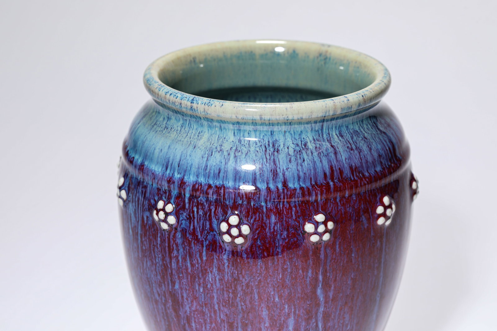 A FLAMBE-GLAZED JAR - 2