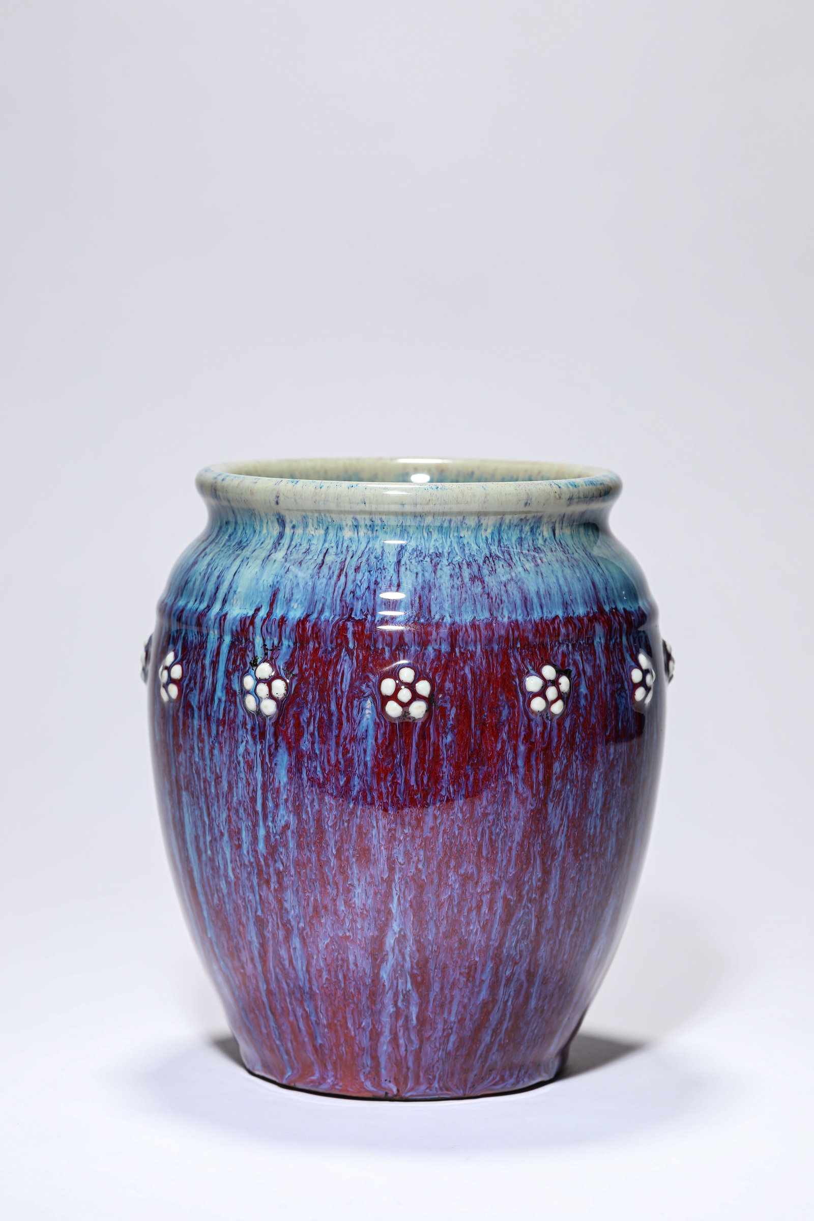 A FLAMBE-GLAZED JAR - 3