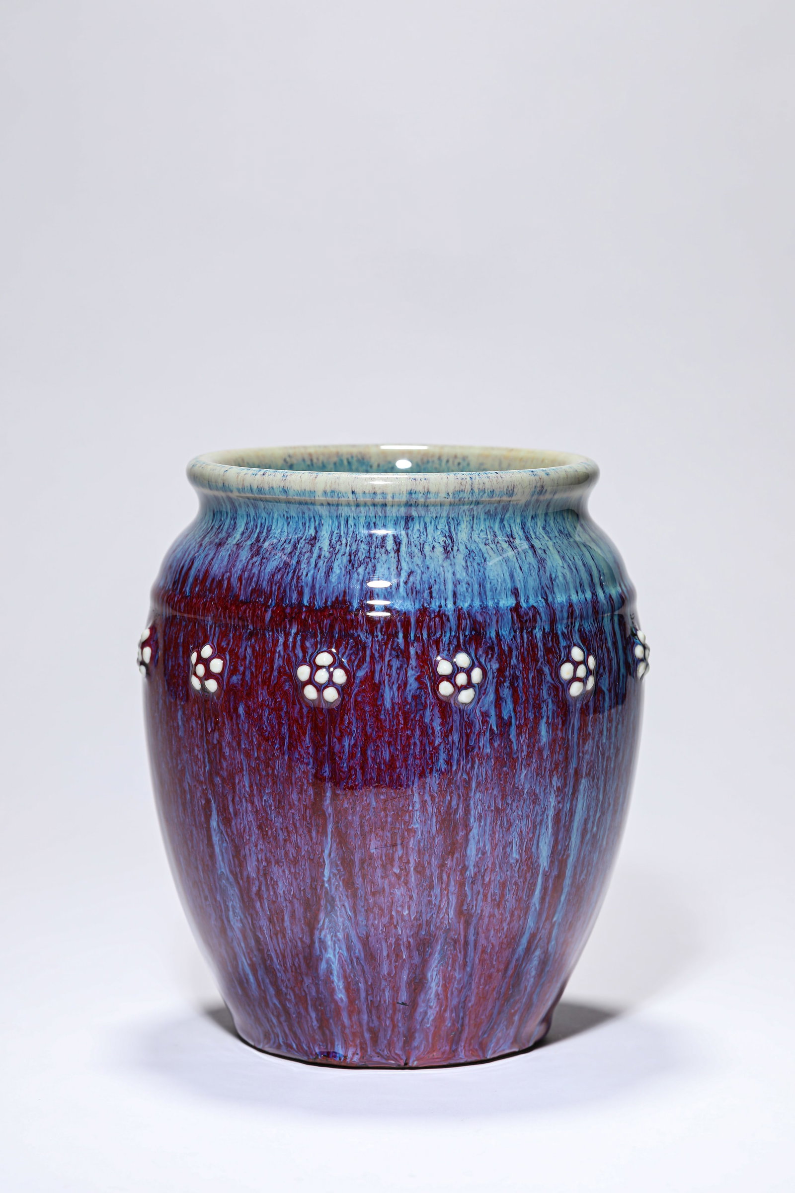 A FLAMBE-GLAZED JAR - 4