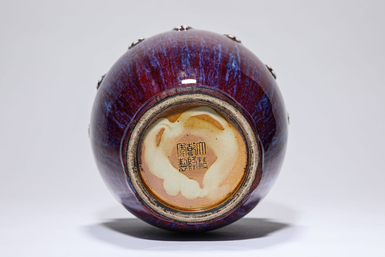 A FLAMBE-GLAZED JAR - 5
