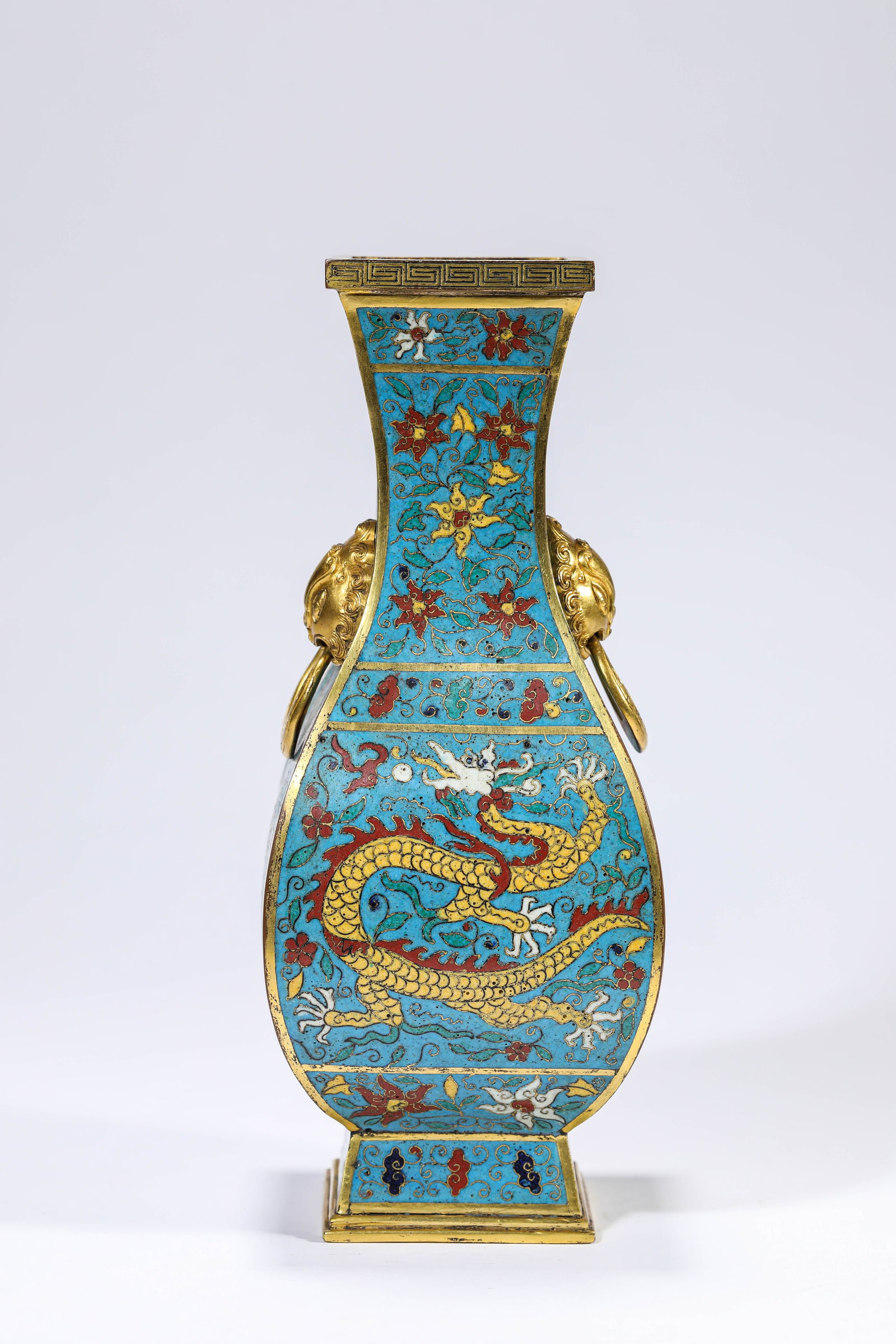 A CLOISONNé ENAMEL 'DRAGON' VASE (1 of 5)