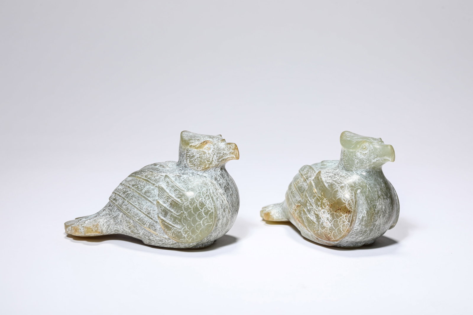 A PAIR OF JADE MANDARIN DUCKS (1 of 6)