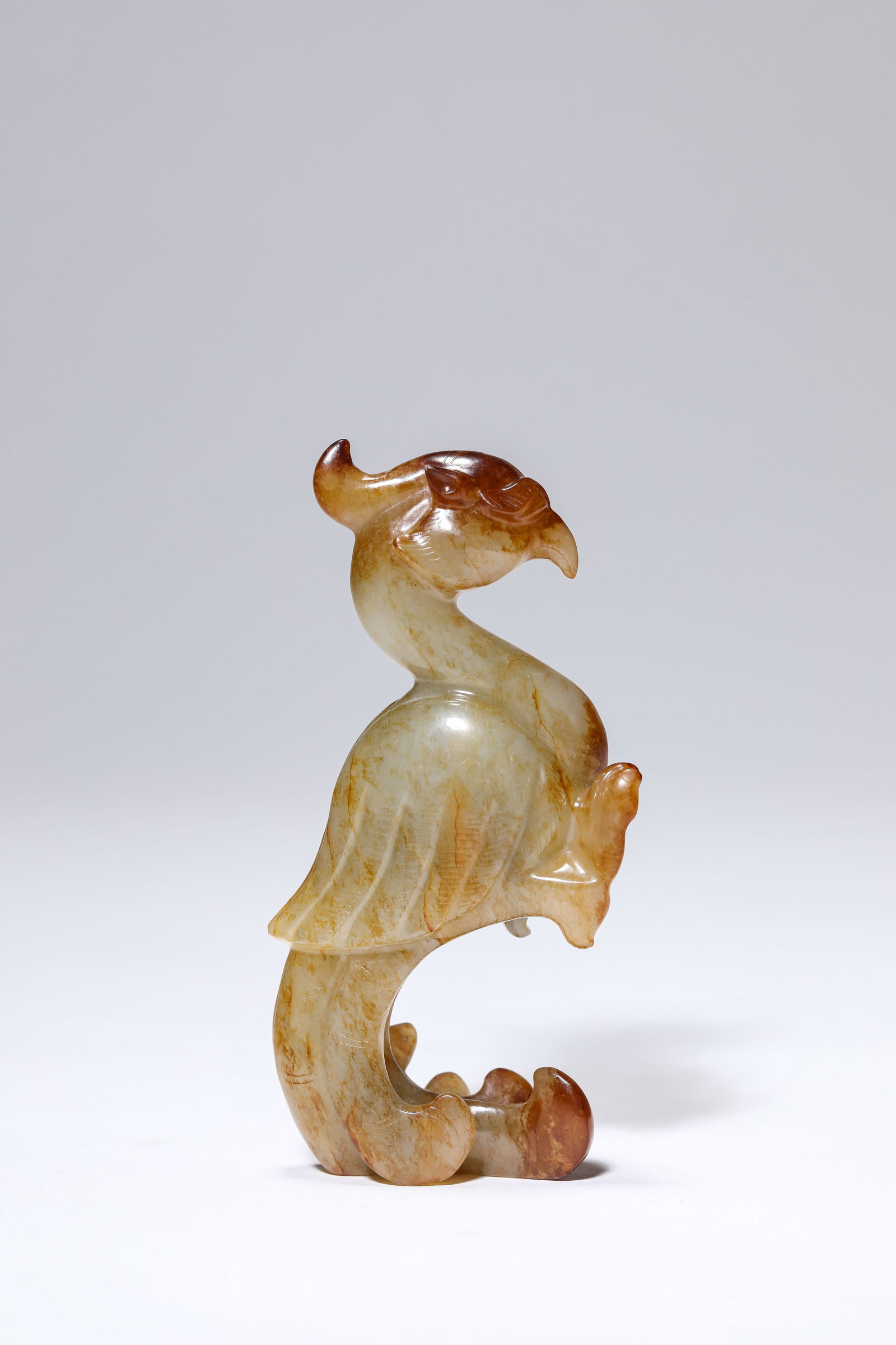 A JADE 'VERMILION BIRD'