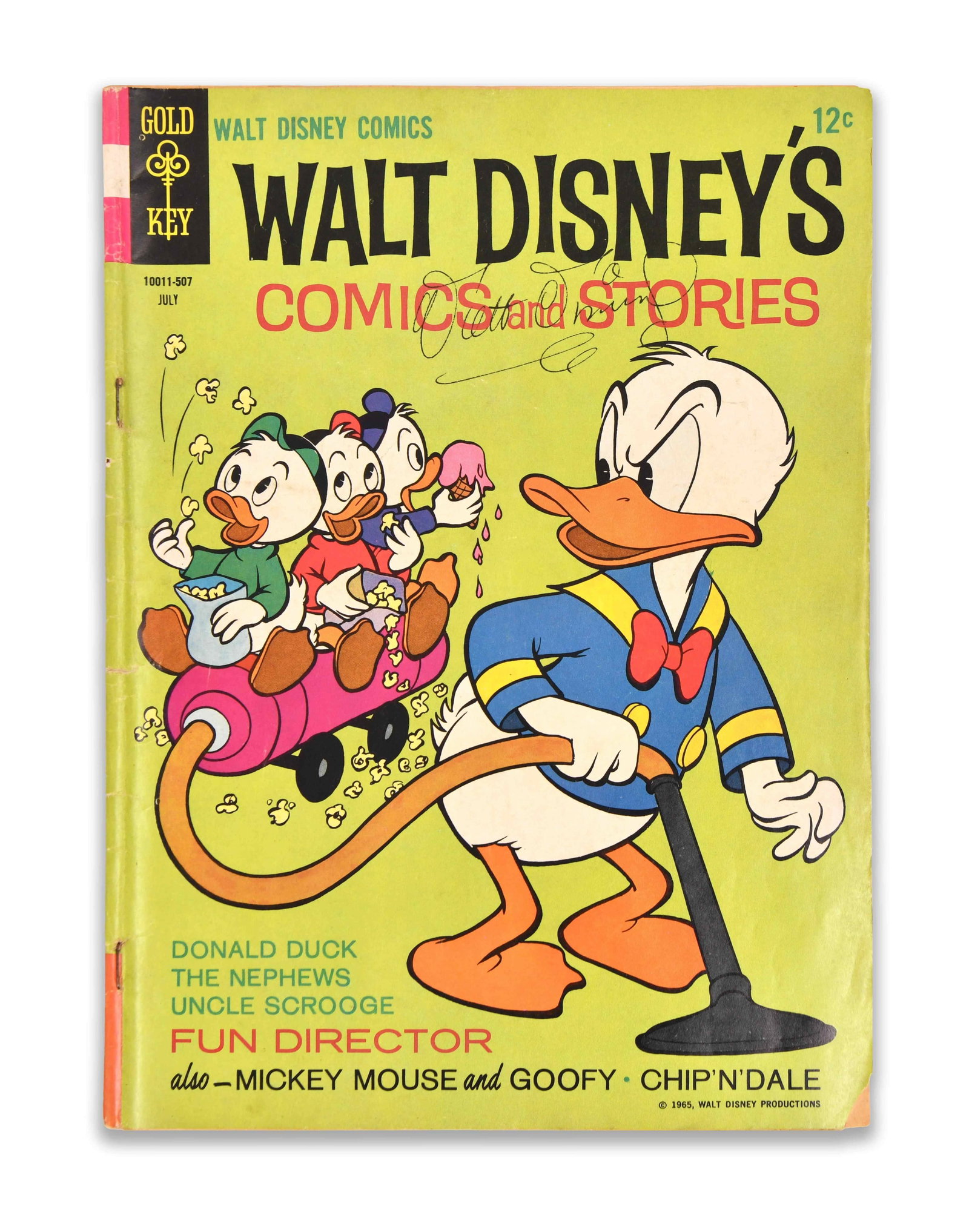 WALT DISNEY (1901-1966), WALT DISNEY'S COMICS AND STORIES, SIGNED COMIC BOOK (1 of 3)