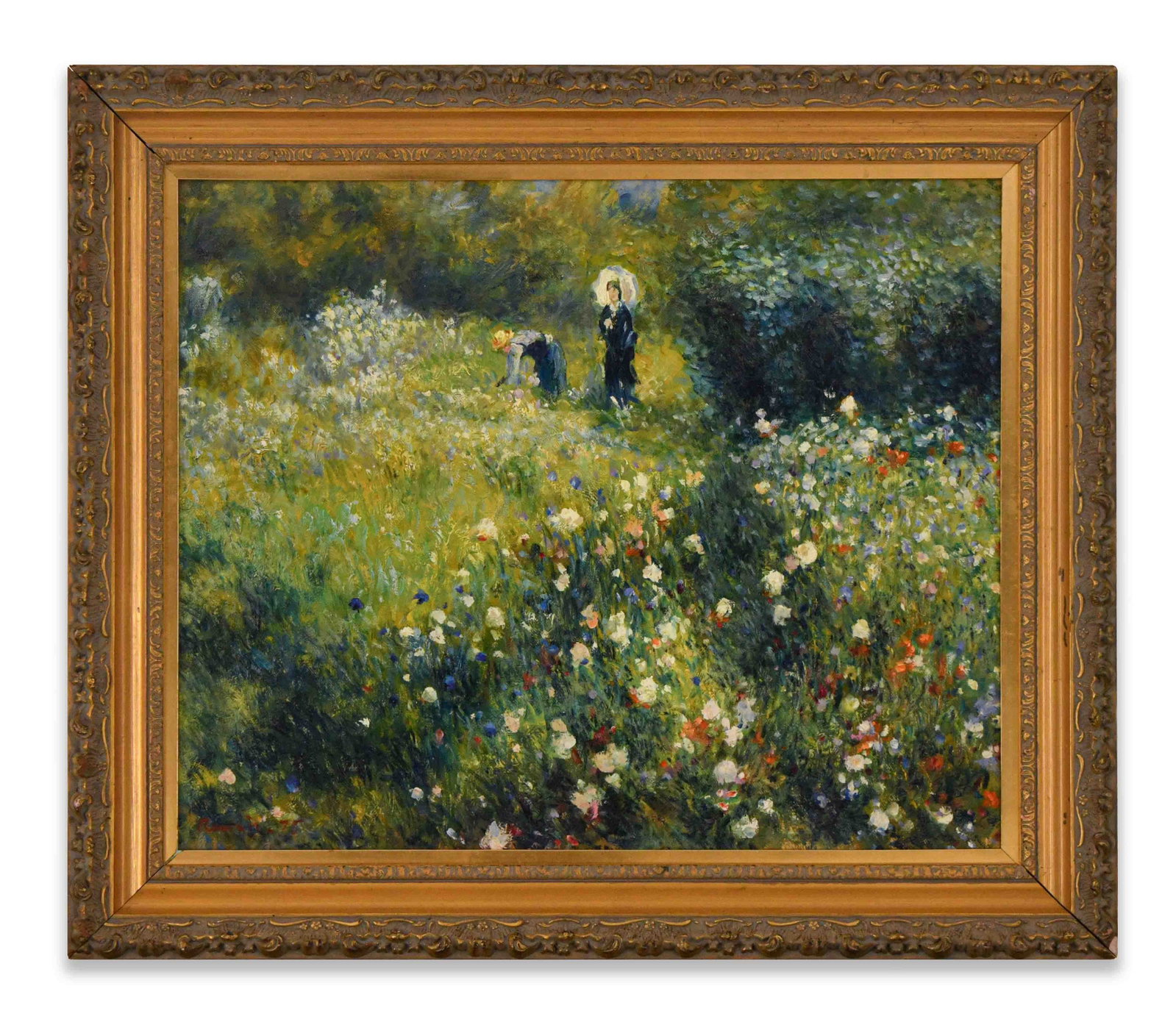 PIERRE-AUGUSTE RENOIR (1841-1919), OIL ON CANVAS: PIERRE-AUGUSTE RENOIR (1841-1919), OIL ON CANVAS Dimensions: Image size: 49.7 x 60 cm. All measured values are approximate. Outer frame size: 61 x 71.5 cm. All measured values are approximate.