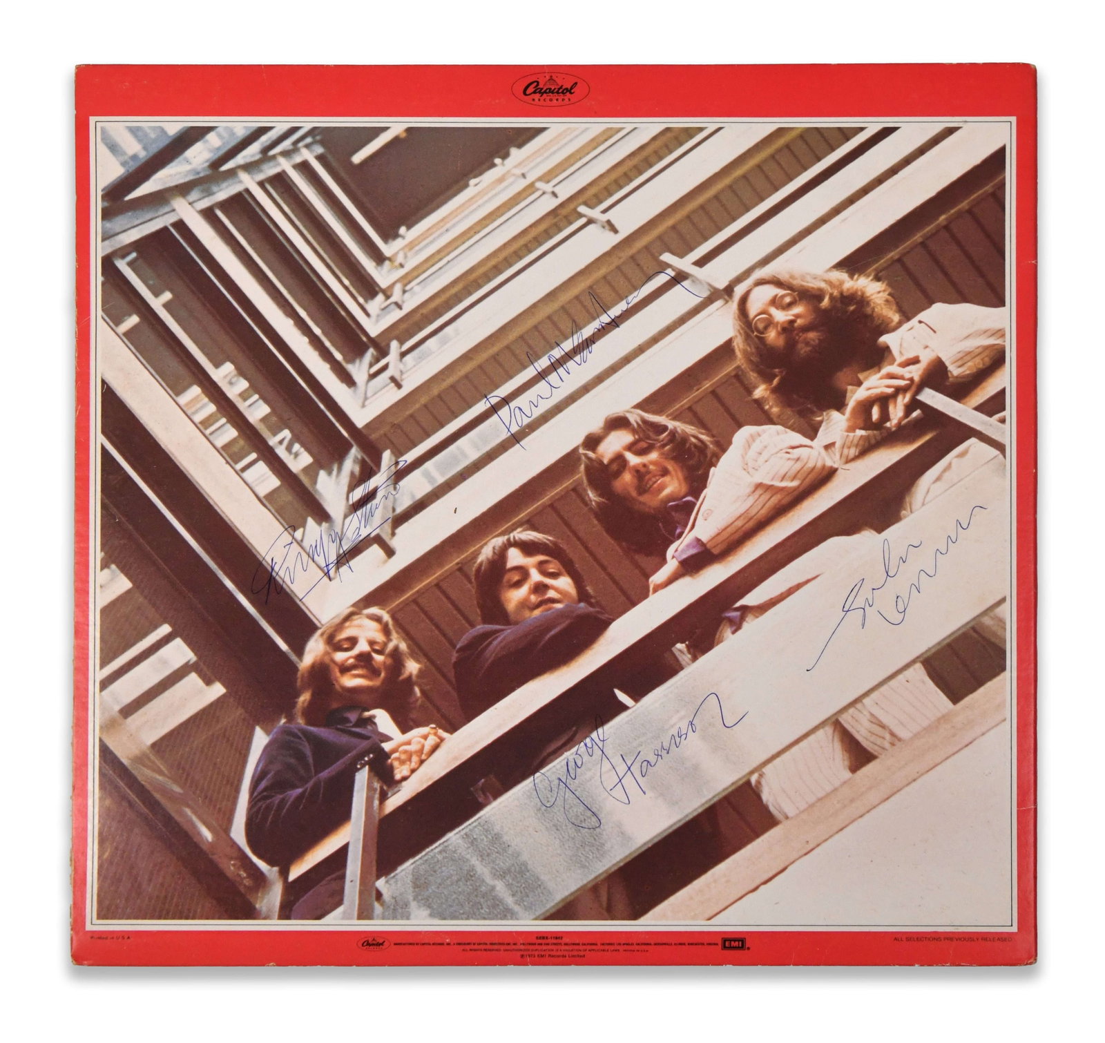 THE BEATLES - FULLY SIGNED LP SLEEVE (CAPITOL RECORDS) (1 of 9)