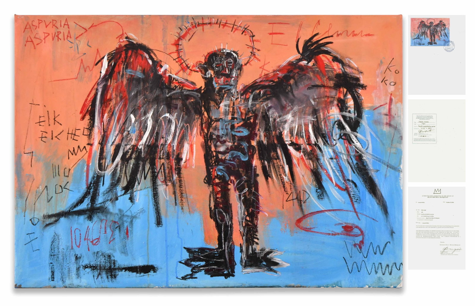 JEAN-MICHEL BASQUIAT (1960-1988), ACRYLIC AND OILSTICK ON CANVAS (1 of 2)