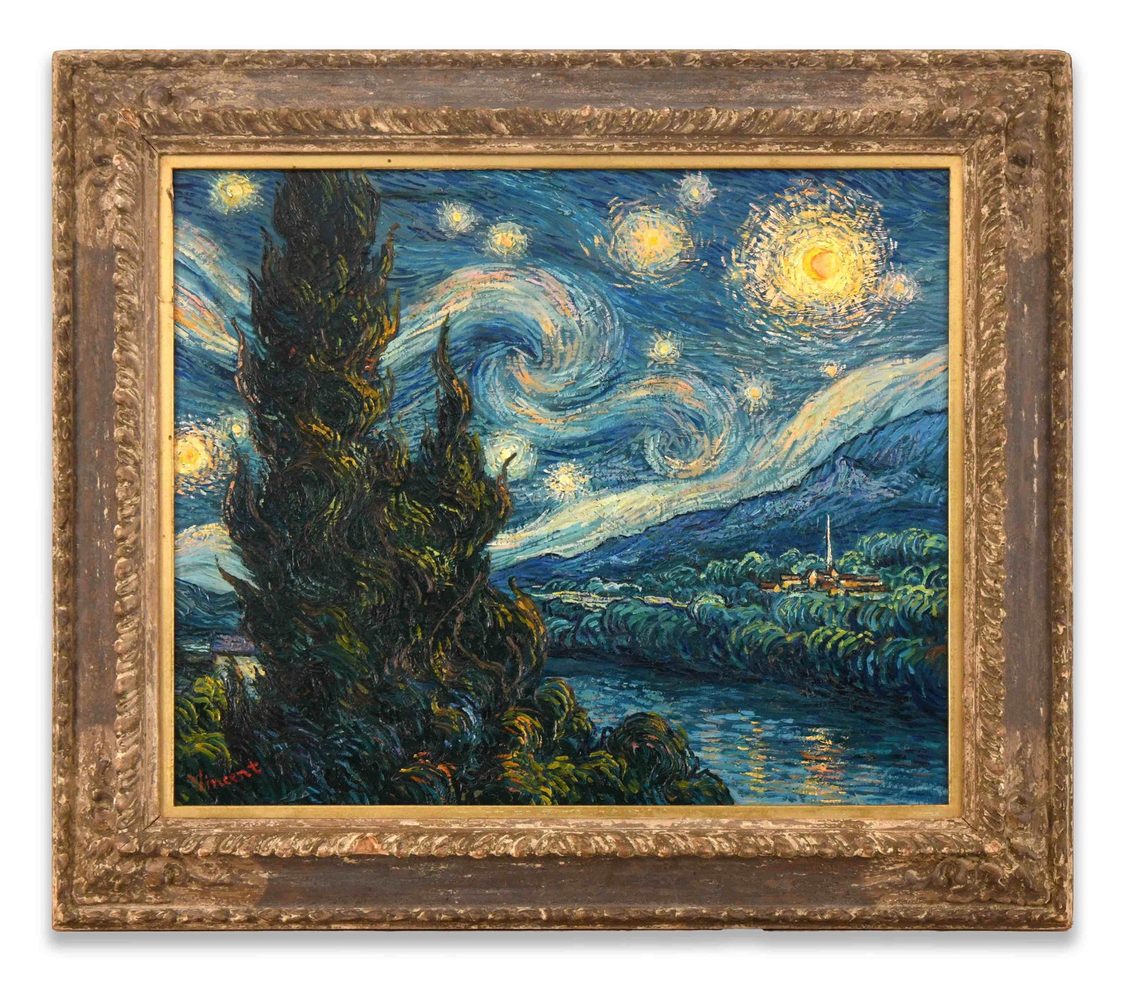 VINCENT VAN GOGH (1853-1890), OIL ON CANVAS: VINCENT VAN GOGH (1853-1890), OIL ON CANVAS Dimensions: Image size: 60.6 x 72.7 cm. All measured values are approximate. Outer frame size: 83 x 95 cm. All measured values are approximate. Provenance