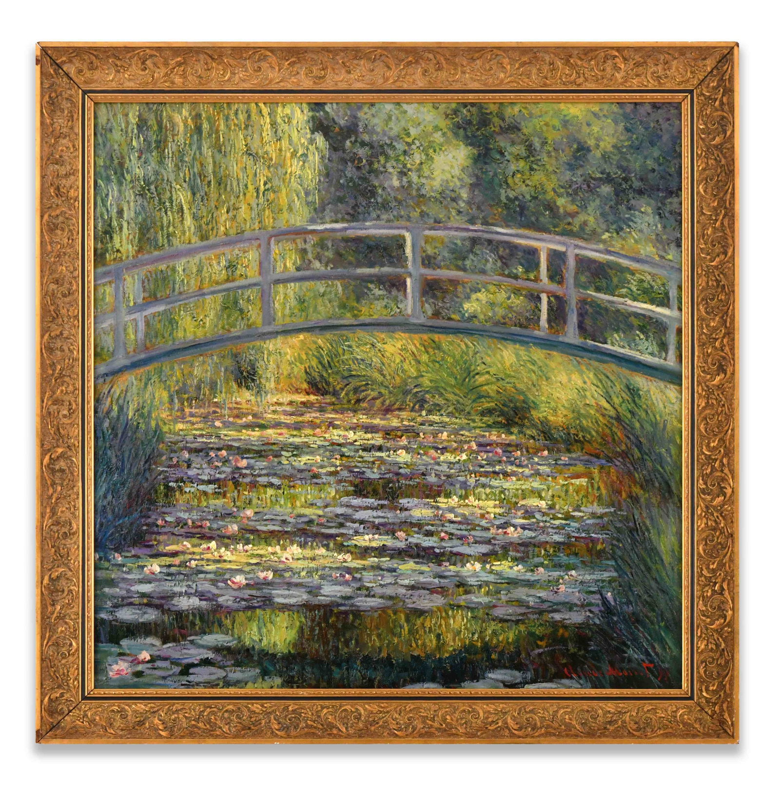 CLAUDE MONET (1840-1926), OIL ON CANVAS: CLAUDE MONET (1840-1926), OIL ON CANVAS Dimensions: Image size: 77.4 x 77.1 cm. All measured values are approximate. Outer frame size: 89.8 x 89.8 cm. All measured values are approximate. Provenance a
