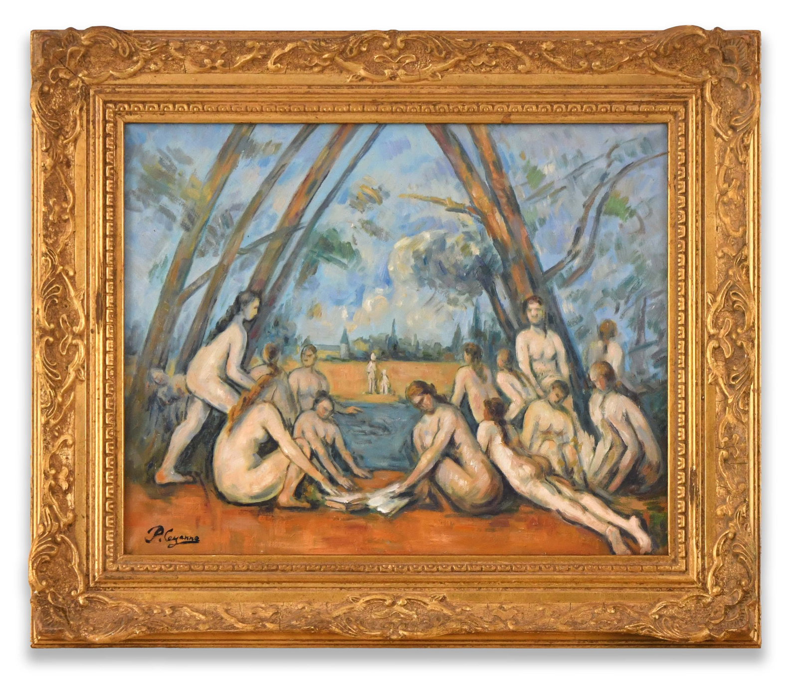 PAUL CéZANNE (1839-1906), OIL ON CANVAS: PAUL CÉZANNE (1839–1906), OIL ON CANVAS Dimensions: Image size: 38 x 45.5 cm. All measured values are approximate. Outer frame size: 51 x 60 cm. All measured values are approximate. Provenance and 