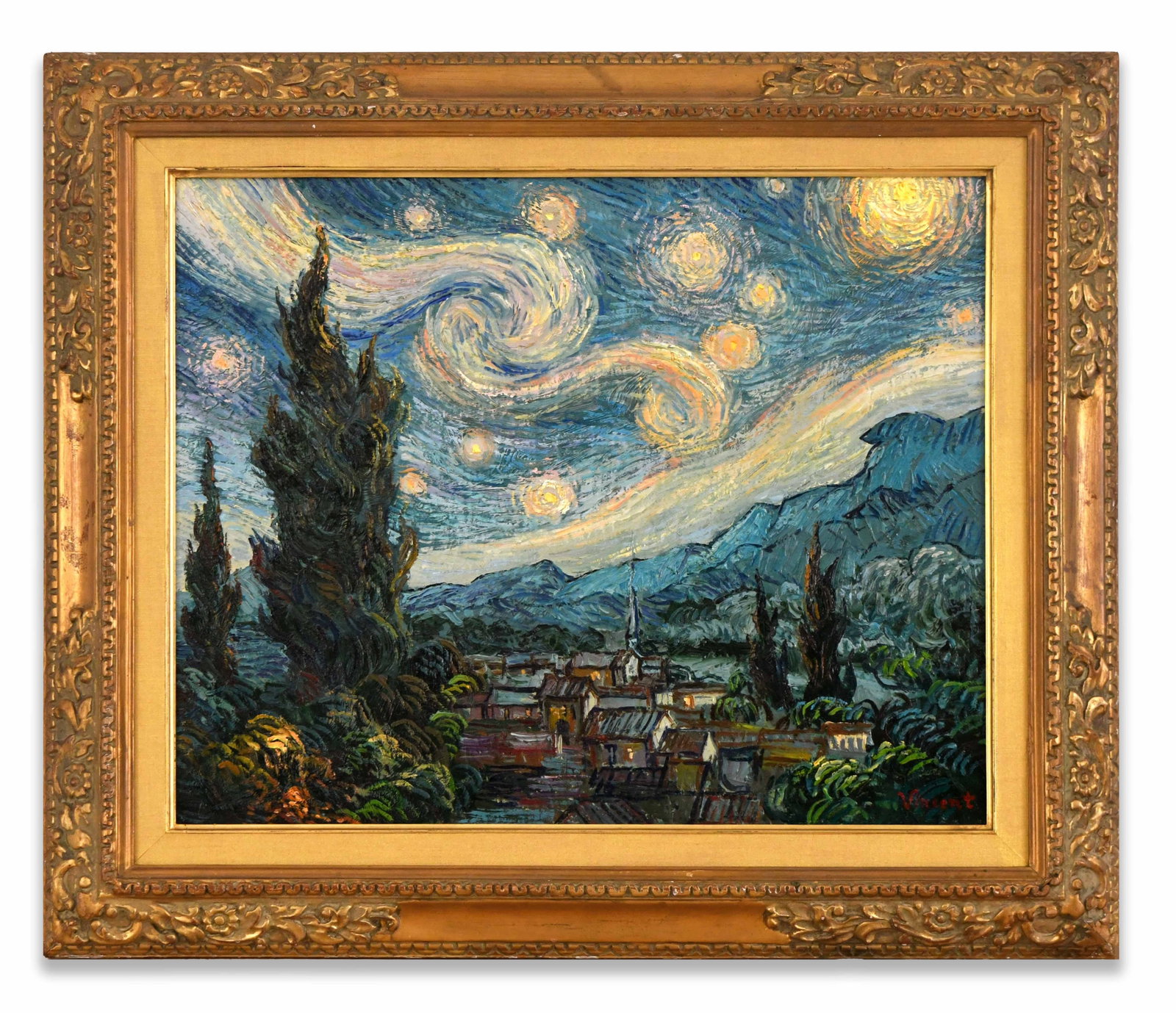 VINCENT VAN GOGH (1853-1890), OIL ON CANVAS: VINCENT VAN GOGH (1853-1890), OIL ON CANVAS Dimensions: Image size: 53.3 x 65.5 cm. All measured values are approximate. Outer frame size: 73.8 x 85.5 cm. All measured values are approximate.