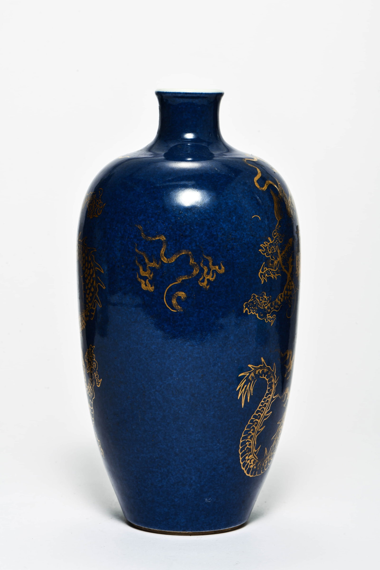 A SKY-BLUE GLAZED WITH GILT - 3