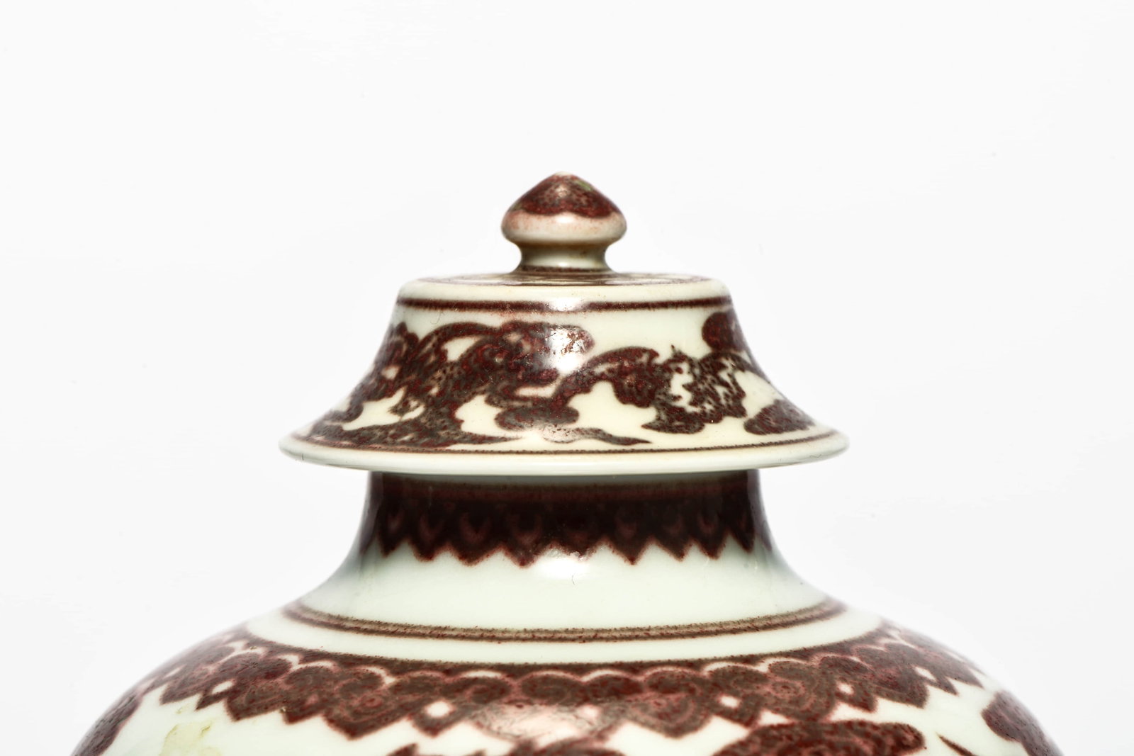 AN IRON-RED 'PINE TREE' COVERED JAR - 4