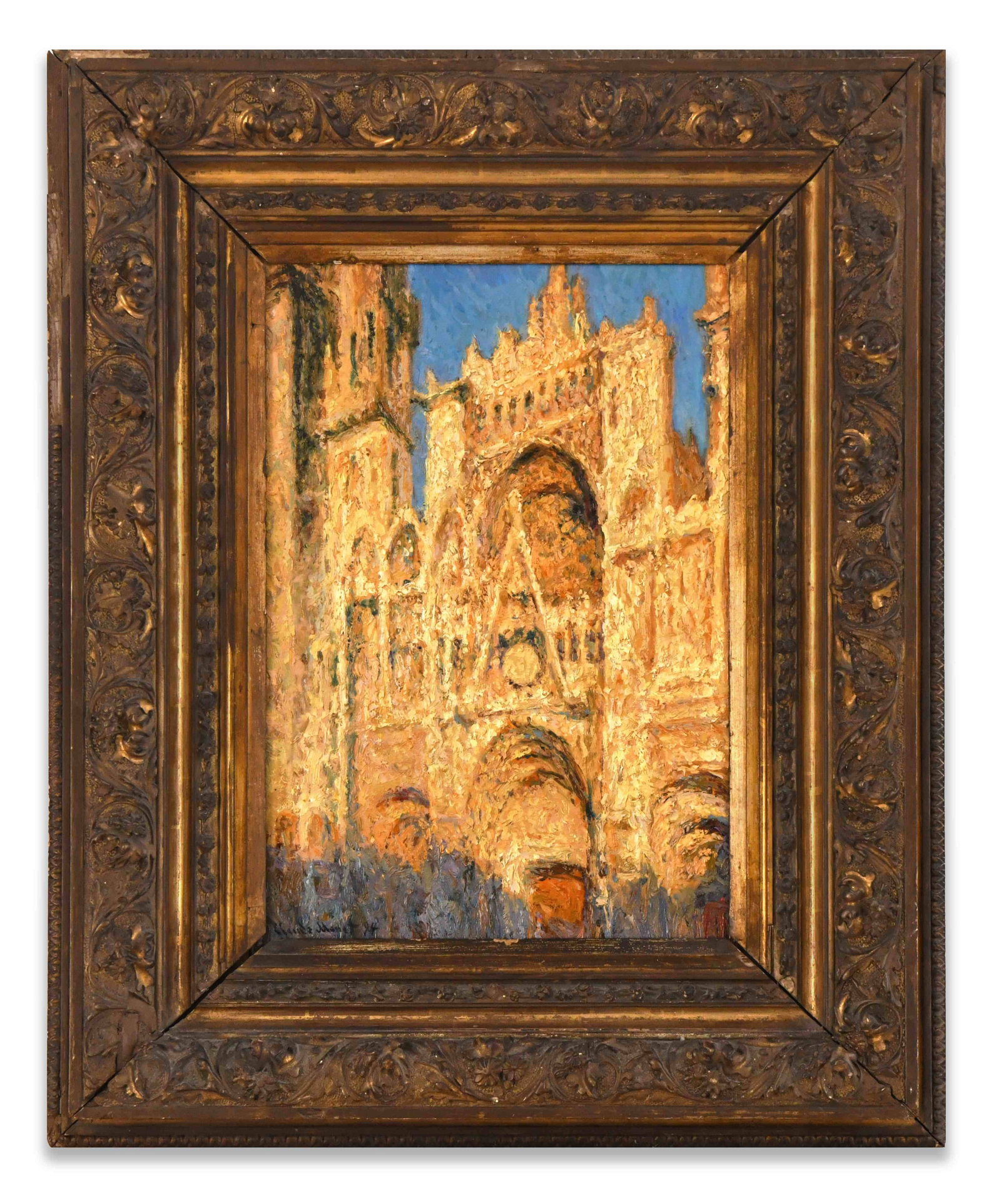CLAUDE MONET (1840-1926), ATTRIBUTED TO,OIL ON CANVAS: CLAUDE MONET (1840-1926), ATTRIBUTED TO,OIL ON CANVAS Dimensions: Image size: 50.5 x 35.3 cm. All measured values are approximate. Outer frame size: 74.5 x 59.7 cm. All measured values are approximate