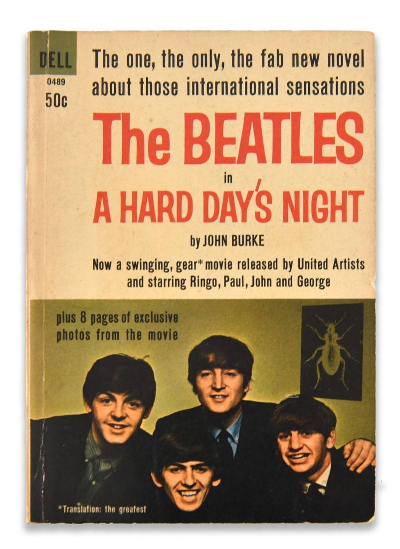 THE BEATLES, SIGNED A HARD DAY'S NIGHT PAPERBACK: THE BEATLES, SIGNED A HARD DAY'S NIGHT PAPERBACK Provenance and Authenticity: The Beatles, Signed A Hard Day's Night Paperback is presented as a signed music memorabilia lot supported by the