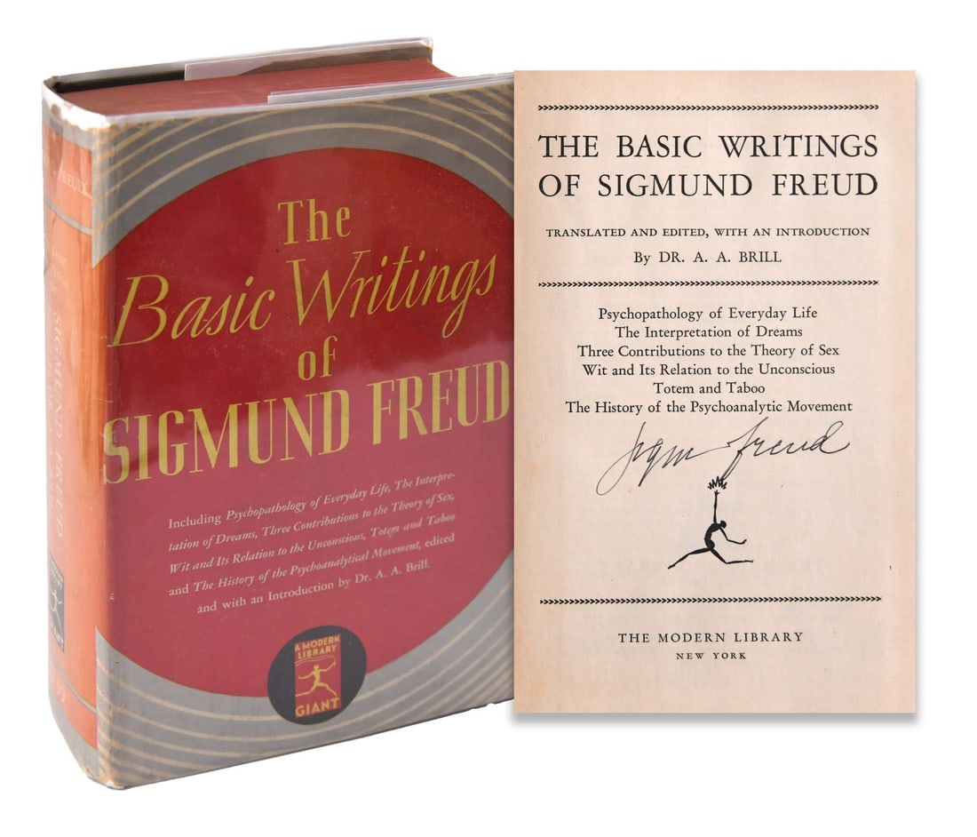 SIGMUND FREUD (1856-1939), SIGNED THE BASIC WRITINGS OF SIGMUND FREUD (1 of 4)