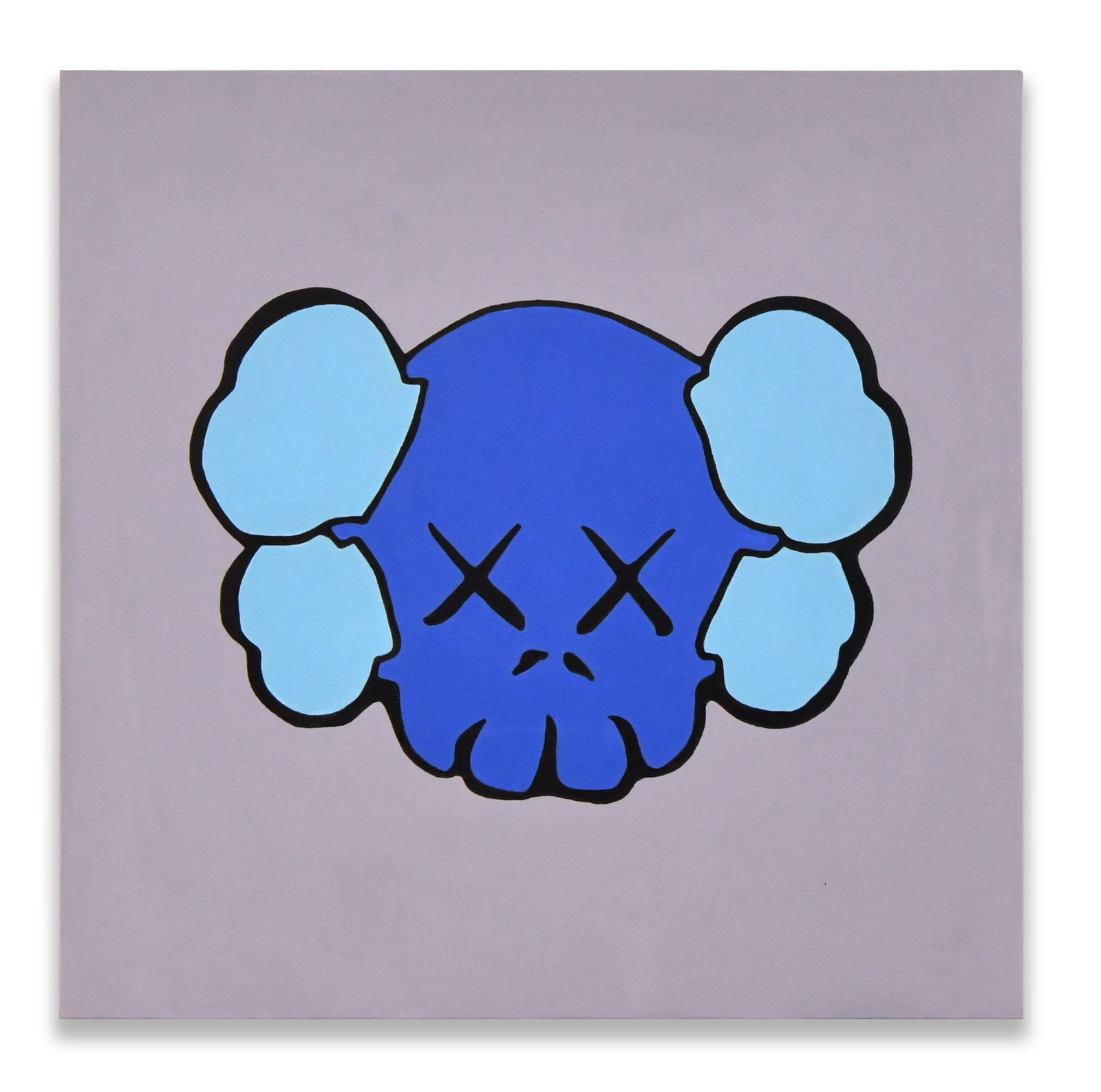 KAWS (B. 1974), ATTRIBUTED TO,ACRYLIC ON CANVAS: KAWS (B. 1974), ATTRIBUTED TO,ACRYLIC ON CANVAS Dimensions: Image size: 60 x 60 cm. All measured values are approximate. Provenance and Authenticity: This lot is presented in the catalogue as a work b