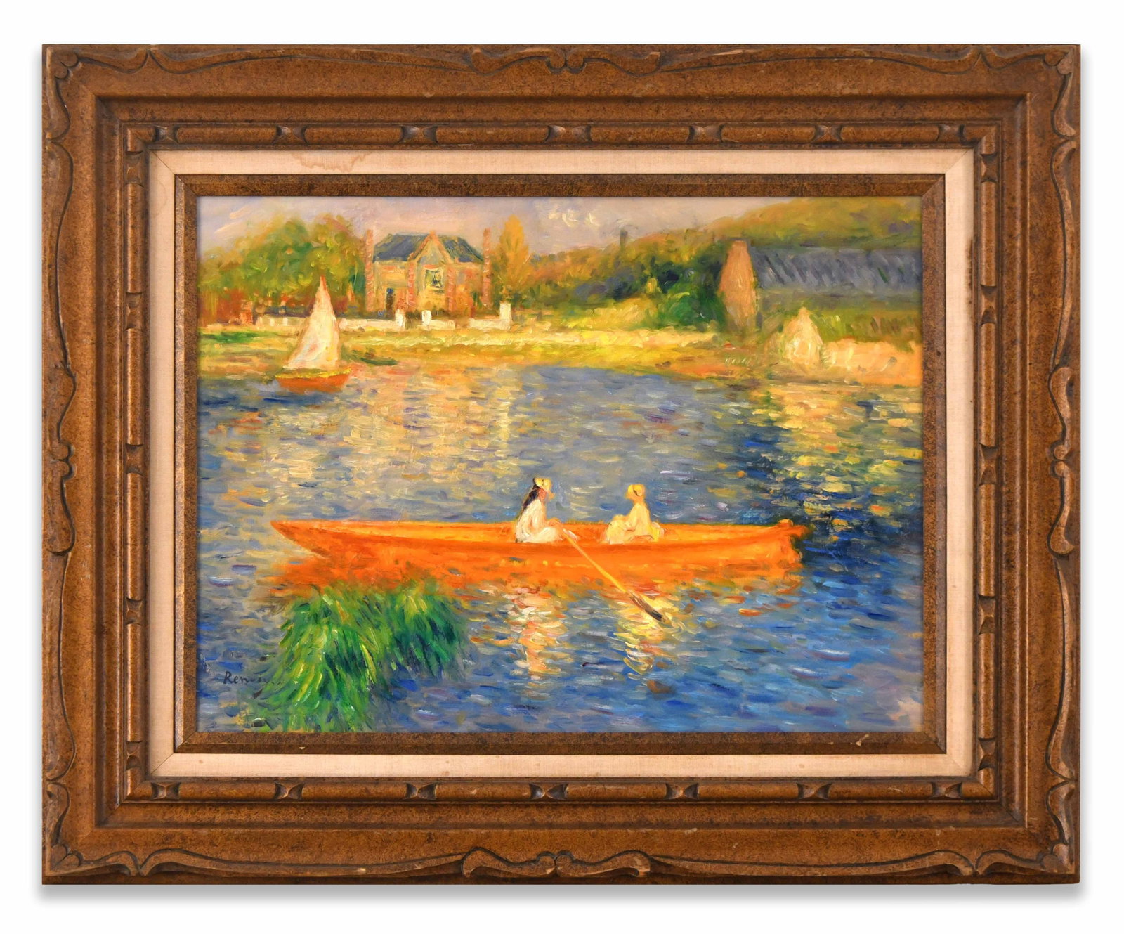 PIERRE-AUGUSTE RENOIR (1841-1919), ATTRIBUTED TO,OIL ON CANVAS: PIERRE-AUGUSTE RENOIR (1841-1919), ATTRIBUTED TO,OIL ON CANVAS Dimensions: Image size: 60.8 x 45.4 cm. All measured values are approximate. Outer frame size: 69 x 85 cm. All measured values are