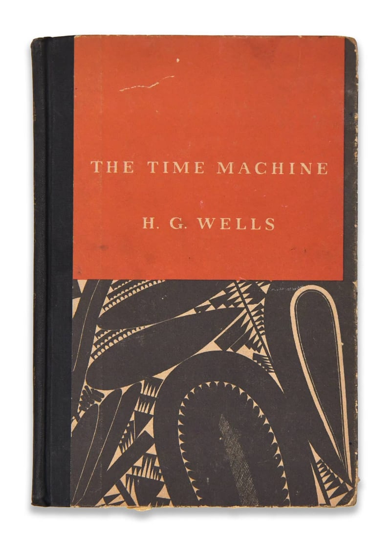 H. G. WELLS - SIGNED THE TIME MACHINE (RANDOM HOUSE, 1931): H. G. WELLS - SIGNED THE TIME MACHINE (RANDOM HOUSE, 1931) Provenance and Authenticity: The title page bears a clear ink signature reading "H. G. Wells," positioned beneath the printed title and execu