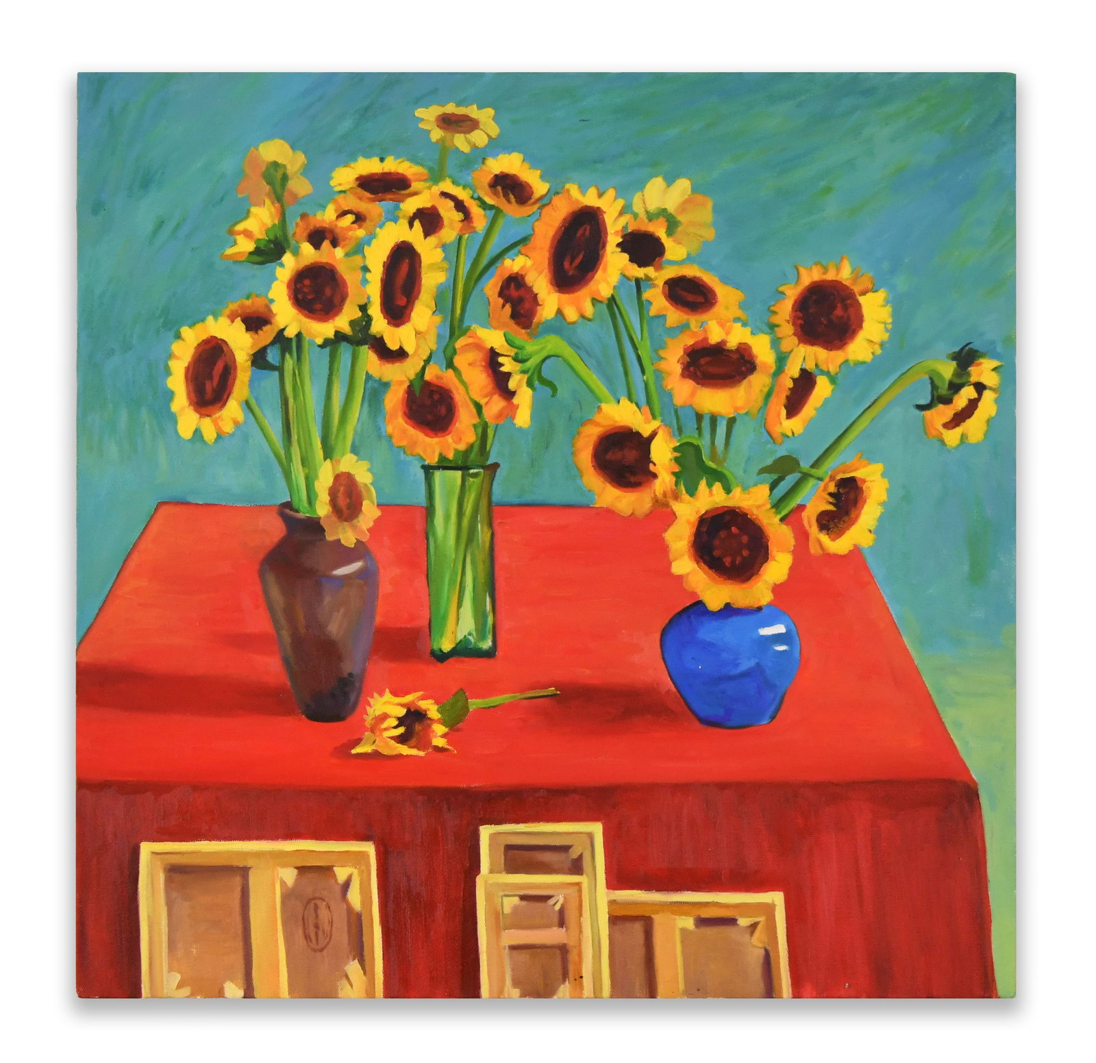 DAVID HOCKNEY (1937-2026), ATTRIBUTED TO, OIL ON CANVAS (1 of 7)