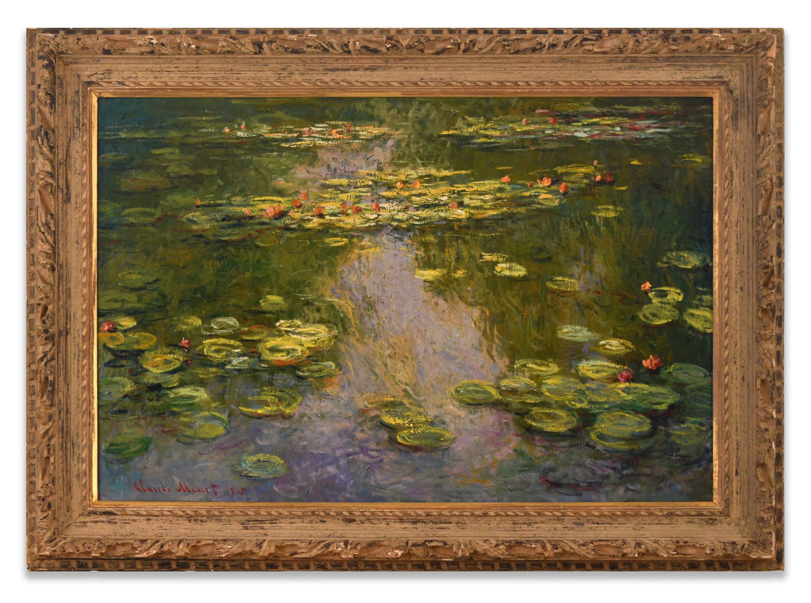CLAUDE MONET (1840-1926), ATTRIBUTED TO, OIL ON CANVAS: CLAUDE MONET (1840-1926), ATTRIBUTED TO, OIL ON CANVAS Dimensions: Image size: 61 x 91 cm. All measured values are approximate. Outer frame size: 79.6 x 110 cm. All measured values are approximate. Pr
