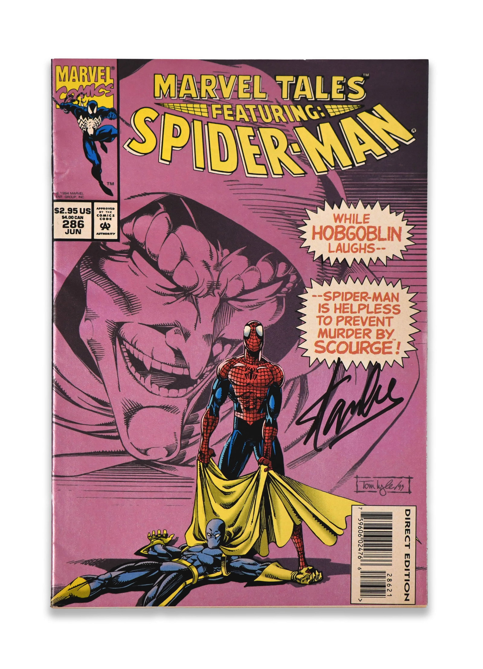 MARVEL TALES FEATURING SPIDER-MAN #286 - SIGNED COMIC BOOK (HOBGOBLIN COVER) (1 of 3)
