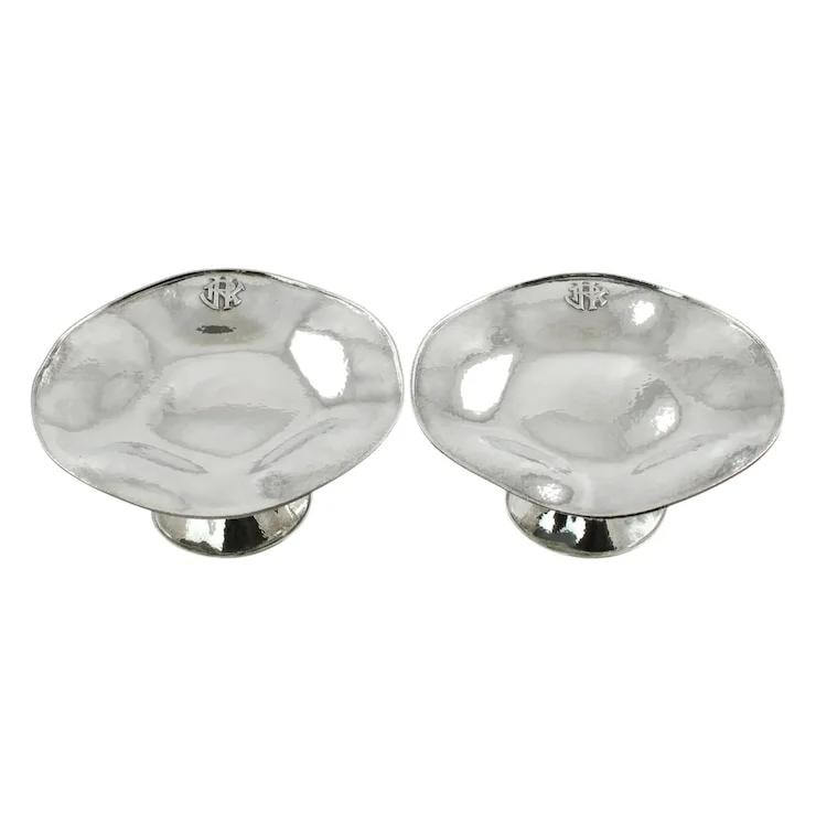 ANTIQUE ARTS AND CRAFTS ROBERT STURM HAND WROUGHT HAND-HAMMERED STERLING SILVER TAZZAS (1 of 1)