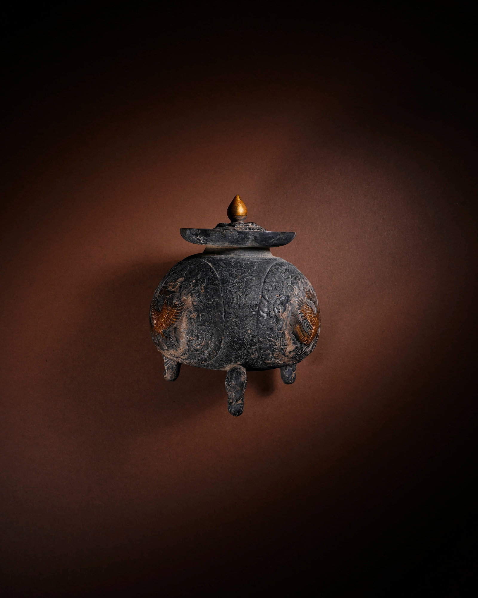 A SILVER 'PHOENIX' CENSER - 2