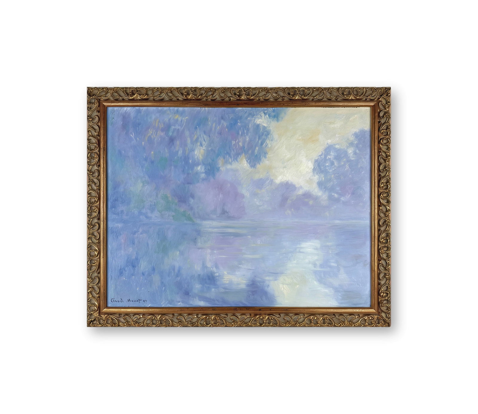 CLAUDE MONET (1840-1926), ATTRIBUTED TO, OIL ON CANVAS: CLAUDE MONET (1840-1926), ATTRIBUTED TO, OIL ON CANVAS Signed (lower left) Image Size: 21 1/2 by 28 1/2 inches (55 by 72cm) All measurements are approximate. Framed dimensions: 26 by 32 7/8 in (66 by