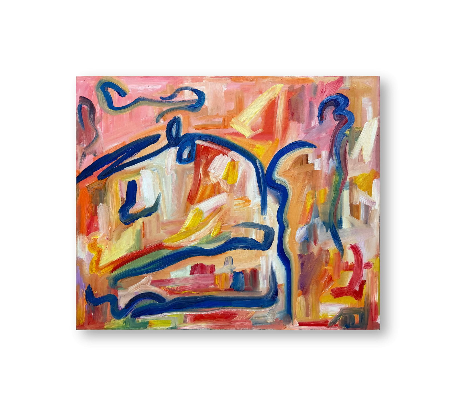 WILLEM DE KOONING (1904-1997), ATTRIBUTED TO, OIL ON CANVAS: WILLEM DE KOONING (1904-1997), ATTRIBUTED TO, OIL ON CANVAS Signed (reverse) Image Size:24 by 29 inches ( 61.5 by 73.5 cm) All measurements are approximate. Willem de Kooning (1904-1997) was a