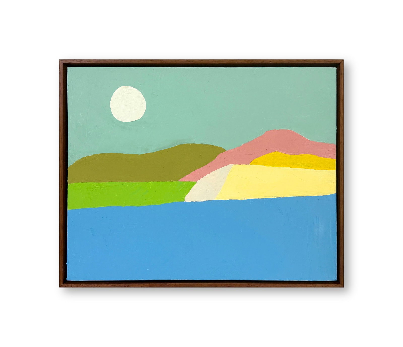 ETEL ADNAN (1925-2021), ATTRIBUTED TO, OIL ON CANVAS: ETEL ADNAN (1925-2021), ATTRIBUTED TO, OIL ON CANVAS Signed (reverse) Image Size: 14 by 17 9/16 inches (35.5 by 44.5cm) All measurements are approximate.Framed dimensions: 15 1/8 by 18 13/16 in (38.5