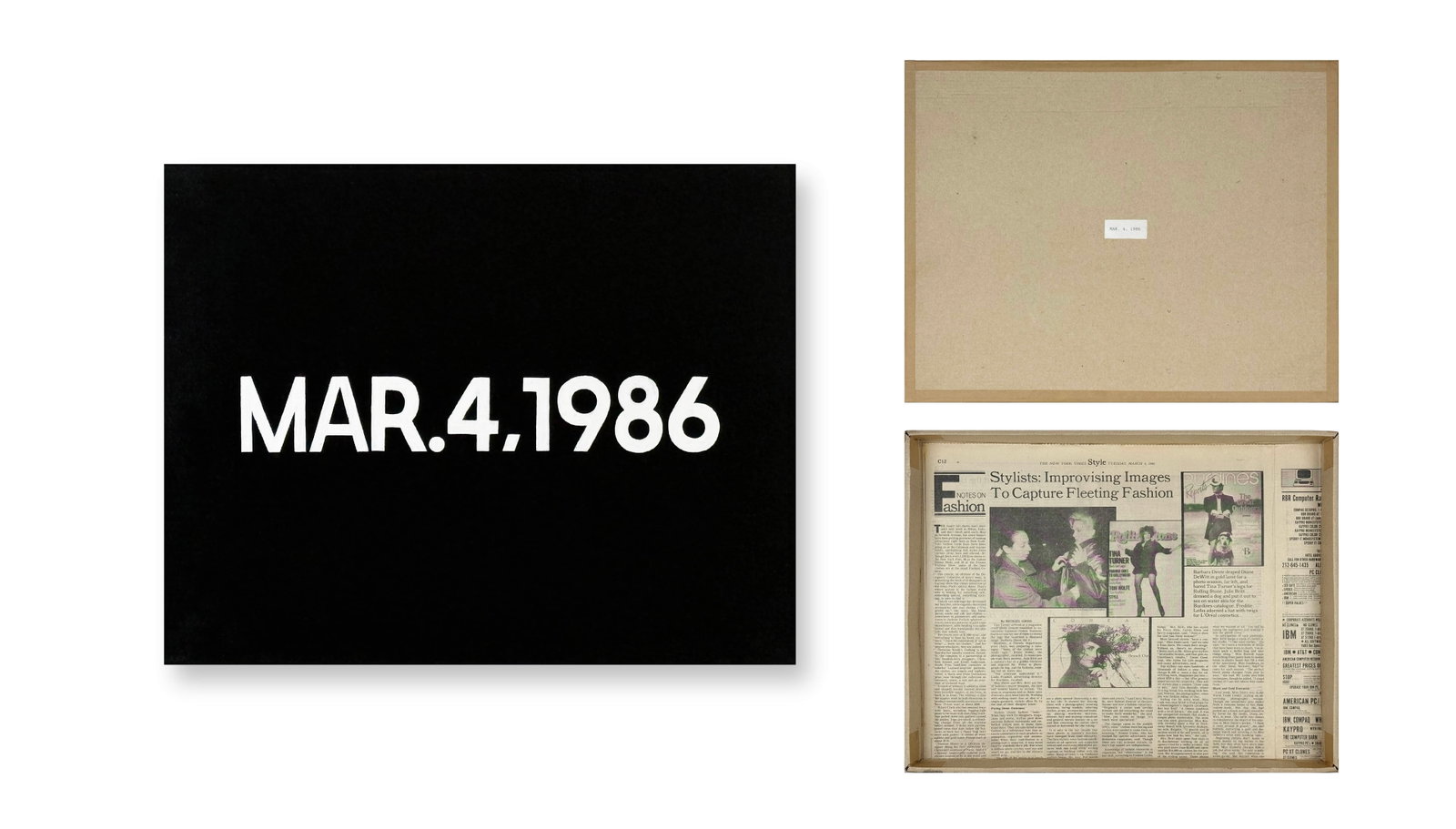 ON KAWARA (1932-2014), ATTRIBUTED TO, LIQUITEX ON CANVAS: ON KAWARA (1932-2014), ATTRIBUTED TO, LIQUITEX ON CANVAS Signed (reverse) Image Size: 12 by 15 inches (30.5 by 38.3 cm) All measurements are approximate. This painting belongs to On Kawara's iconic