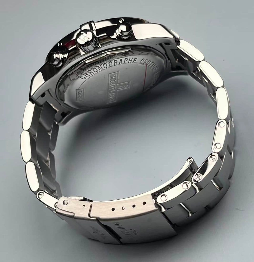 BREITLING AUTOMATIC PANDA-DIAL CHRONOGRAPH WRISTWATCH - 3