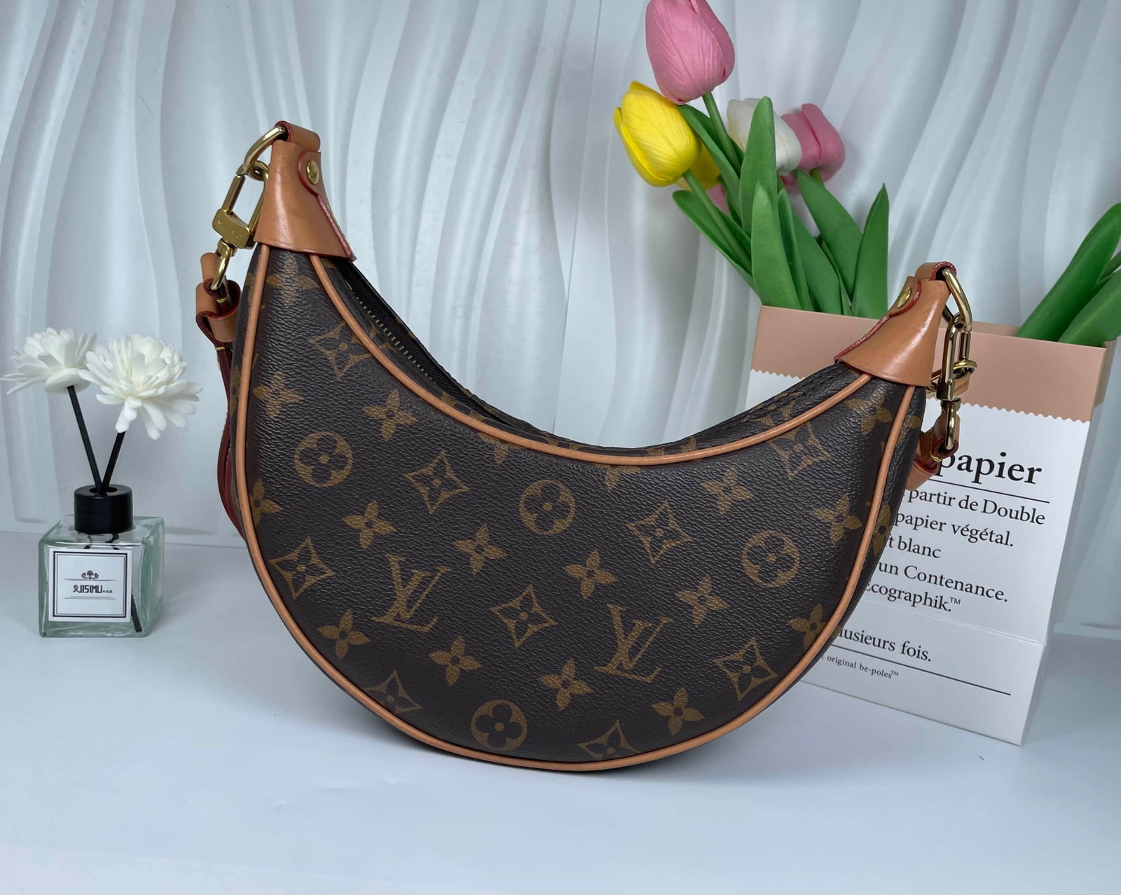 LOUIS VUITTON LOOP MONOGRAM CRESCENT BAG - 2
