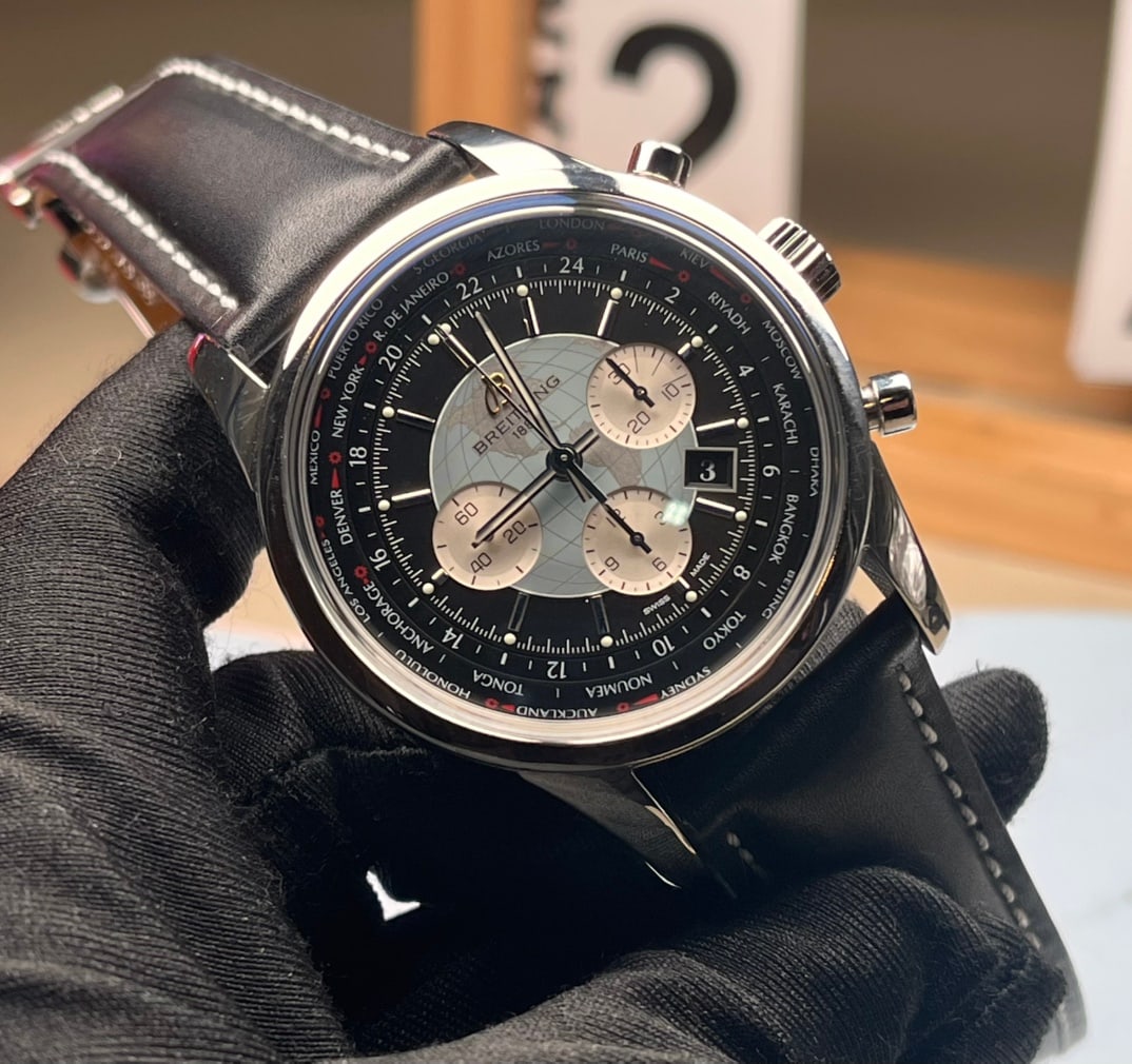 BREITLING TRANSOCEAN AUTOMATIC CHRONOGRAPH, REF. AB0510U4.BB62.443X.A20BA.1: BREITLING TRANSOCEAN AUTOMATIC CHRONOGRAPH, REF. AB0510U4.BB62.443X.A20BA.1 BREITLING, Transocean, Ref. AB0510U4.BB62.443X.A20BA.1. A 46 mm stainless-steel automatic chronograph wristwatch with date d