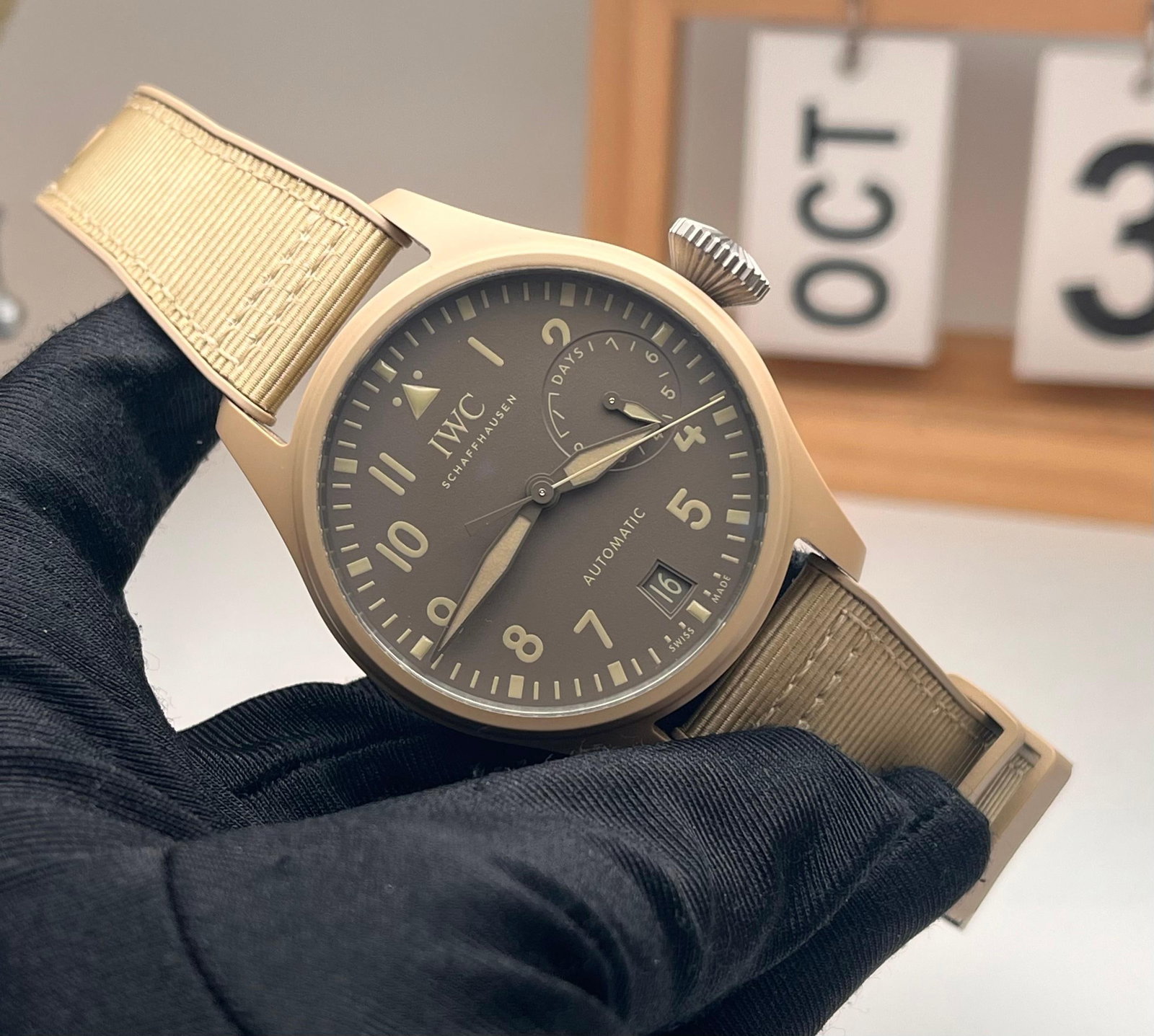 IWC BIG PILOT'S WATCH TOP GUN EDITION "MOJAVE DESERT," REF. IW506003: IWC BIG PILOT'S WATCH TOP GUN EDITION "MOJAVE DESERT," REF. IW506003 IWC, Big Pilot's Watch Top Gun Edition "Mojave Desert", Ref. IW506003. An automatic wristwatch with a 46 mm sand-coloured ceramic c