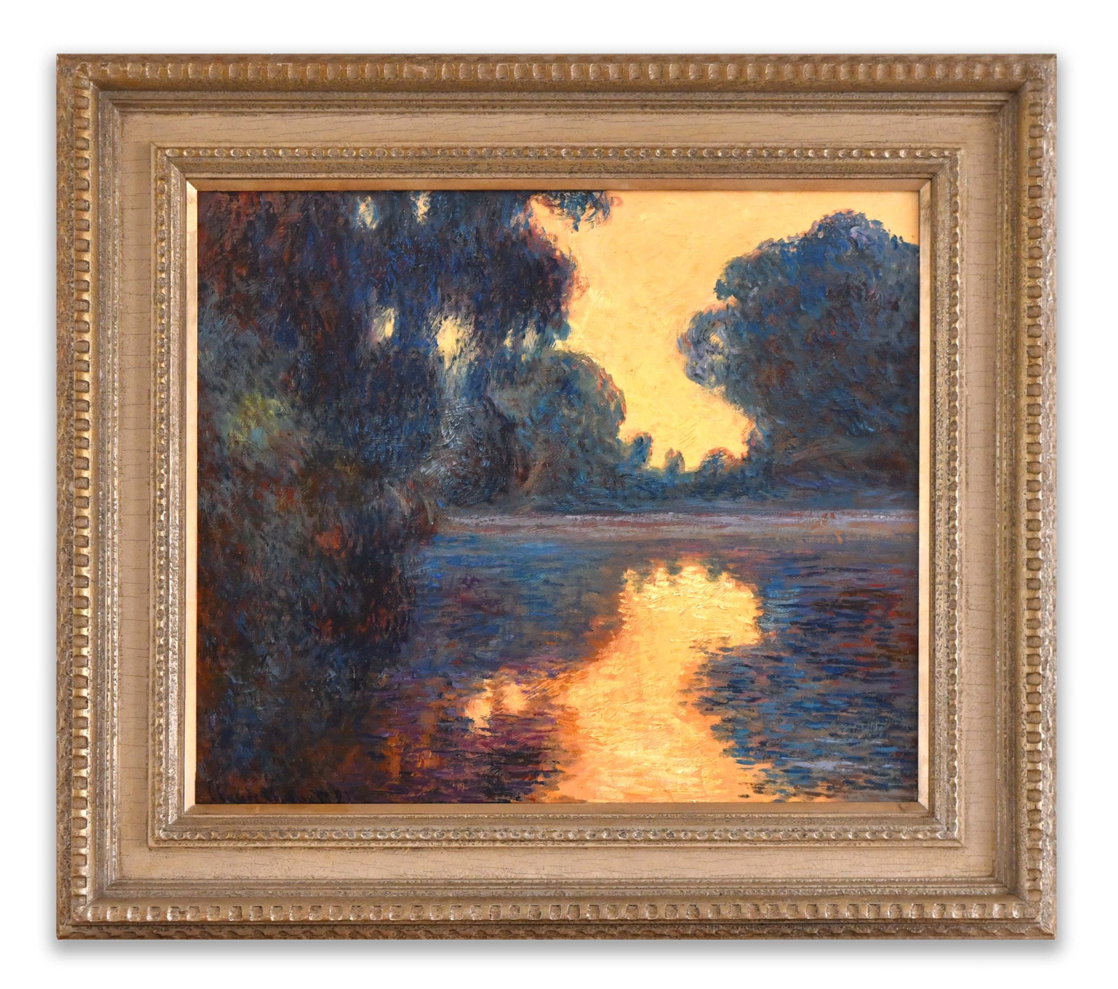 CLAUDE MONET (1840-1926), ATTRIBUTED TO, OIL ON CANVAS: CLAUDE MONET (1840-1926), ATTRIBUTED TO, OIL ON CANVAS Dimensions: Image size: 45.4 x 52.8 cm. All measured values are approximate. Outer frame size: 64.6 x 72.2 cm. All measured values are approximat
