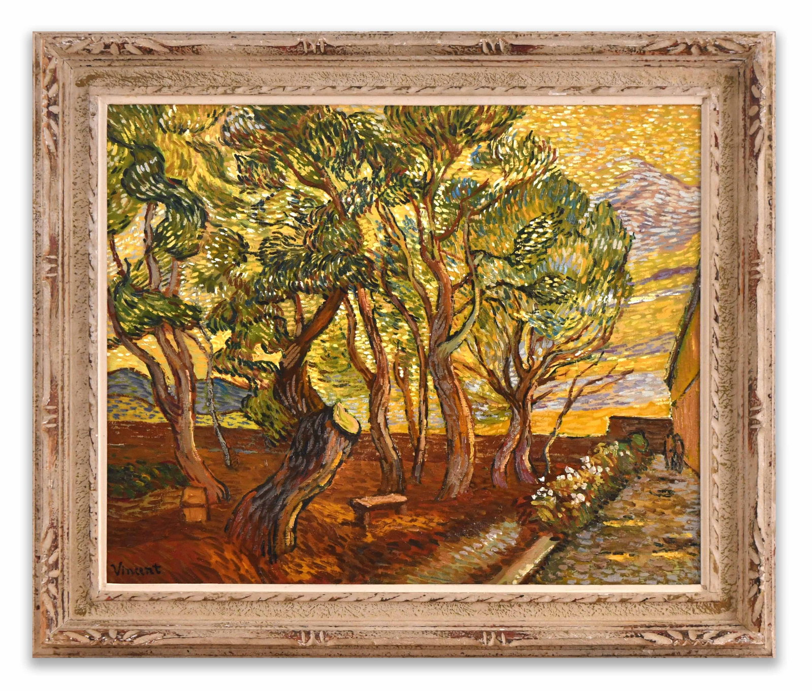 VINCENT VAN GOGH (1853-1890), ATTRIBUTED TO, OIL ON CANVAS: VINCENT VAN GOGH (1853-1890), ATTRIBUTED TO, OIL ON CANVAS Dimensions: Image size: 53 x 65 cm. All measured values are approximate. Outer frame size: 67.6 x 79.8 cm. All measured values are approximat