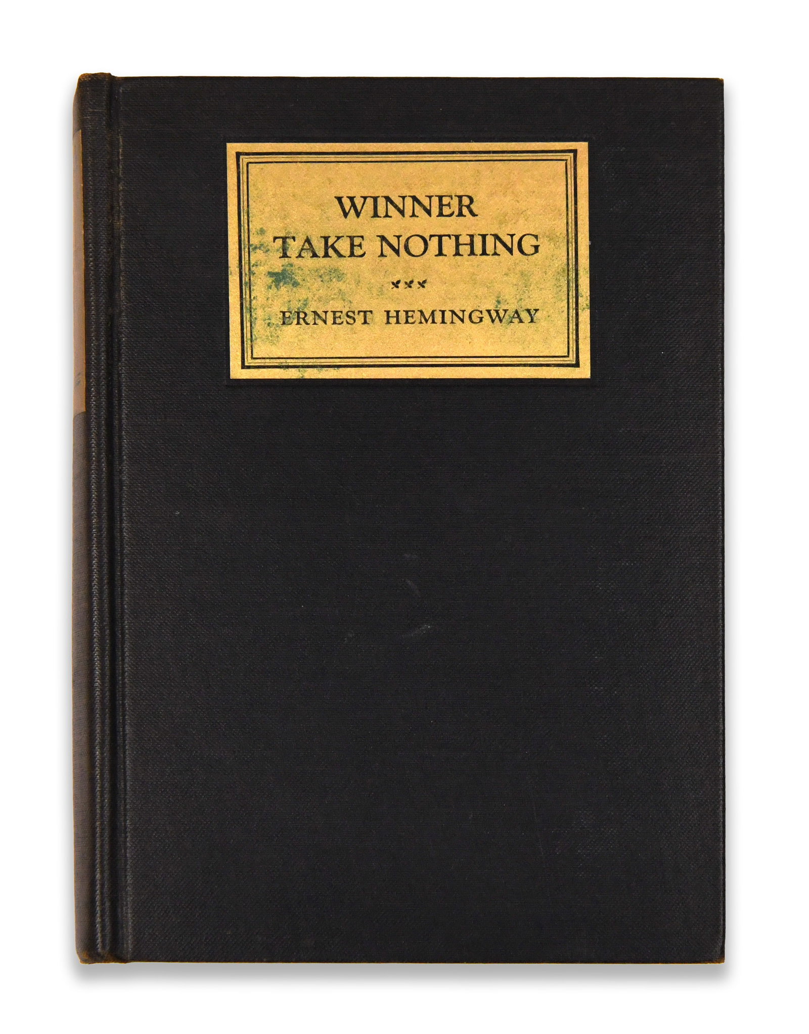 ERNEST HEMINGWAY - SIGNED WINNER TAKE NOTHING (CHARLES SCRIBNER'S SONS, 1933) (1 of 4)