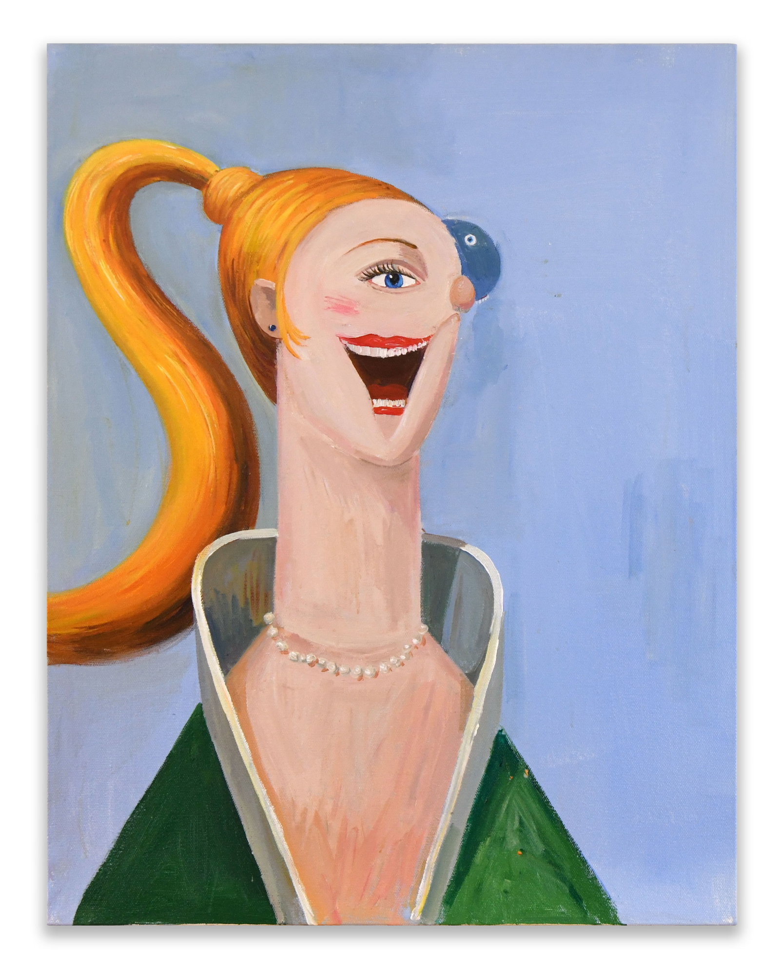GEORGE CONDO (B. 1957), SMILING GIRL WITH PONYTAIL, 2008, OIL ON CANVAS: GEORGE CONDO (B. 1957), SMILING GIRL WITH PONYTAIL, 2008, OIL ON CANVAS Dimensions: Image size: 80.3 x 60.2 cm. All measured values are approximate. Signature: George Condo Description:</