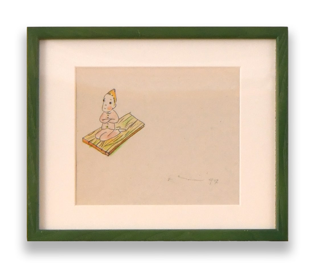 YOSHITOMO NARA (B. 1959), ATTRIBUTED TO, MIXED MEDIA ON PAPER (1 of 1)