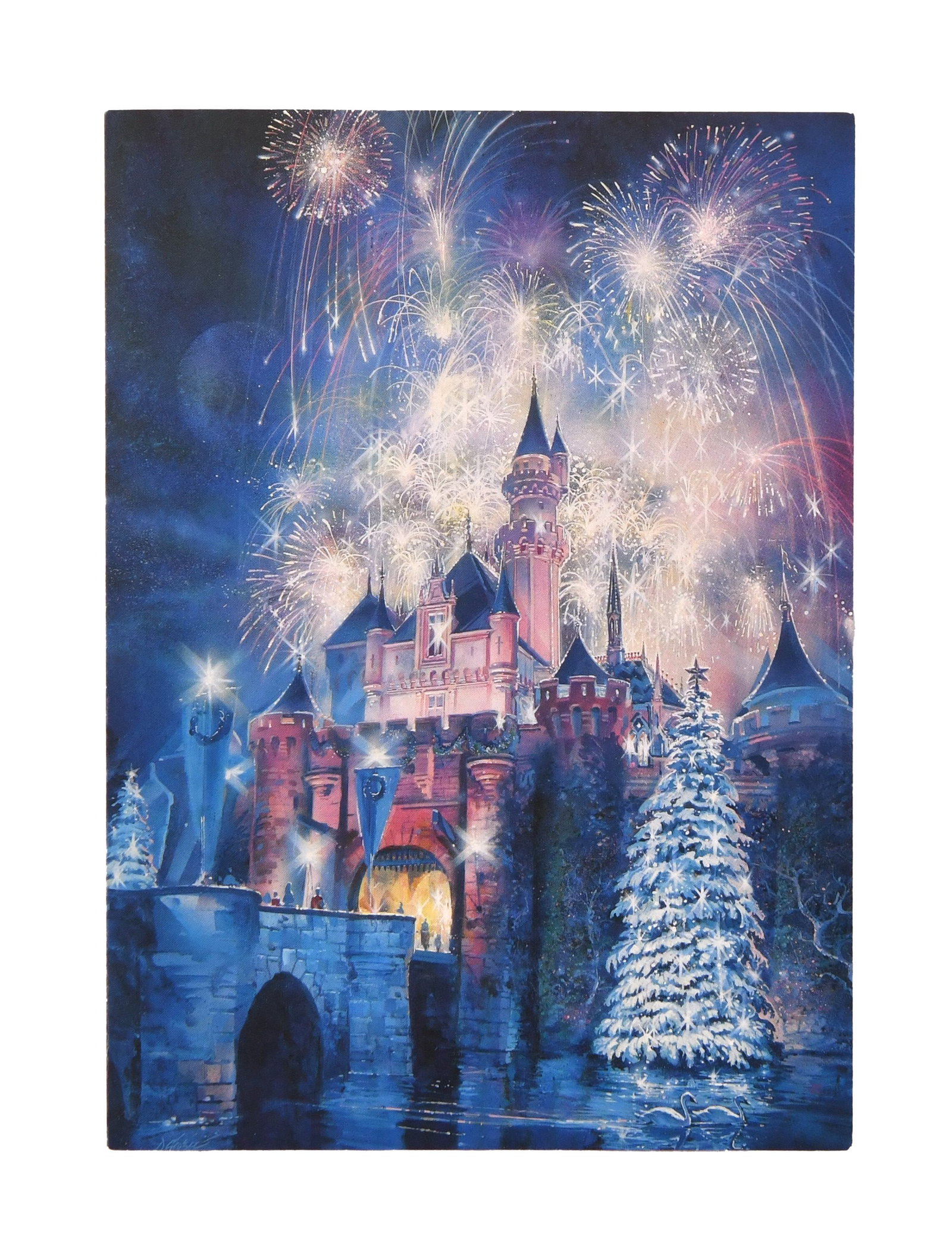 DAN GOOZEE SIGNED DISNEYLAND CASTLE ARTWORK (1 of 2)