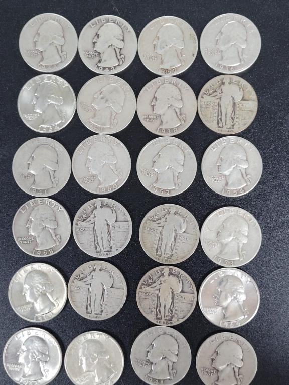 $10 Roll of Pre 1964 Quarters (1 of 8)