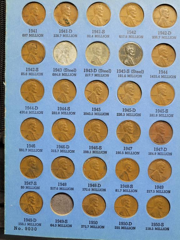 Lincoln Head Cent Collection Starting 1941 (1 of 3)